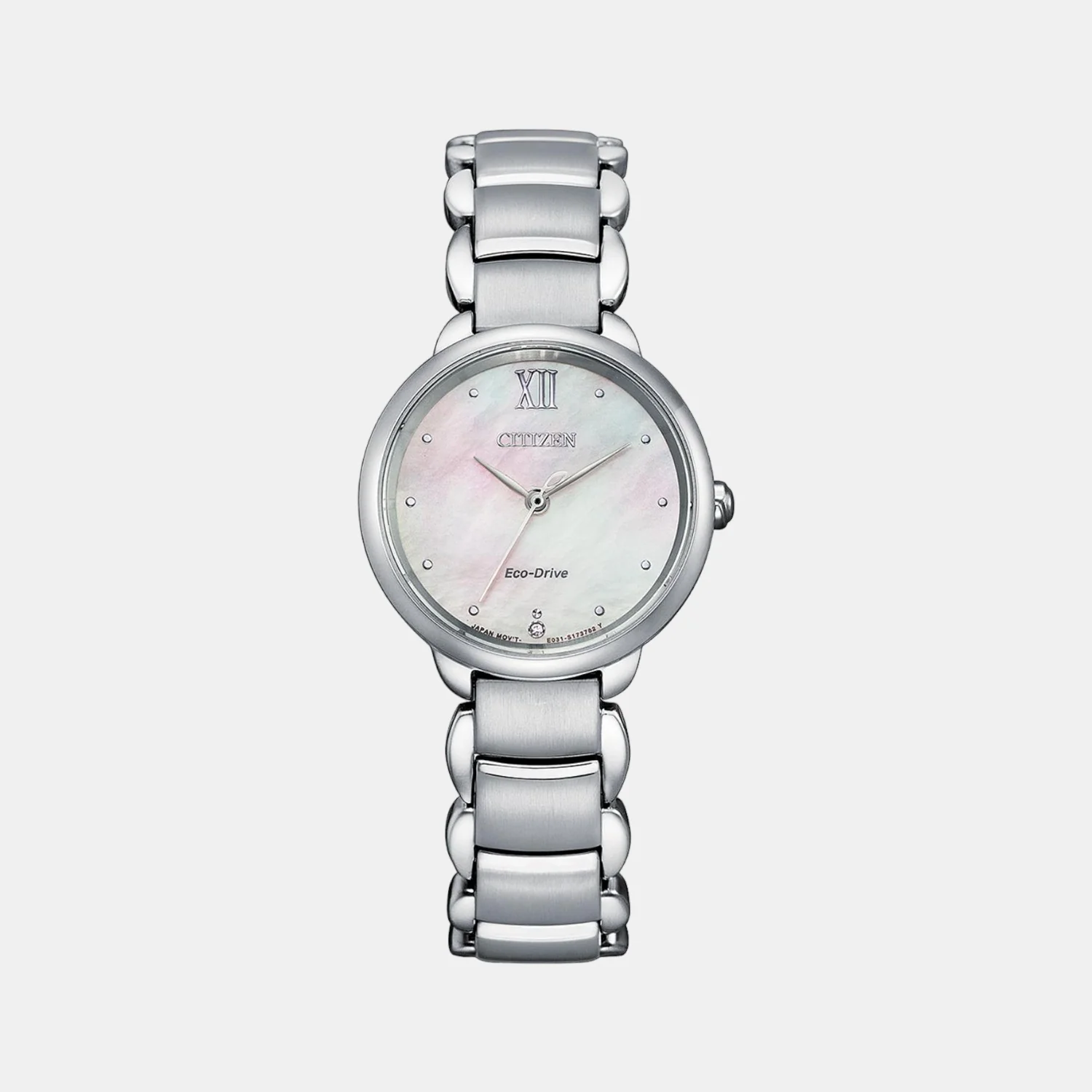 Women Quartz Silver Dial Analog Stainless Steel Watch EM0920-86D