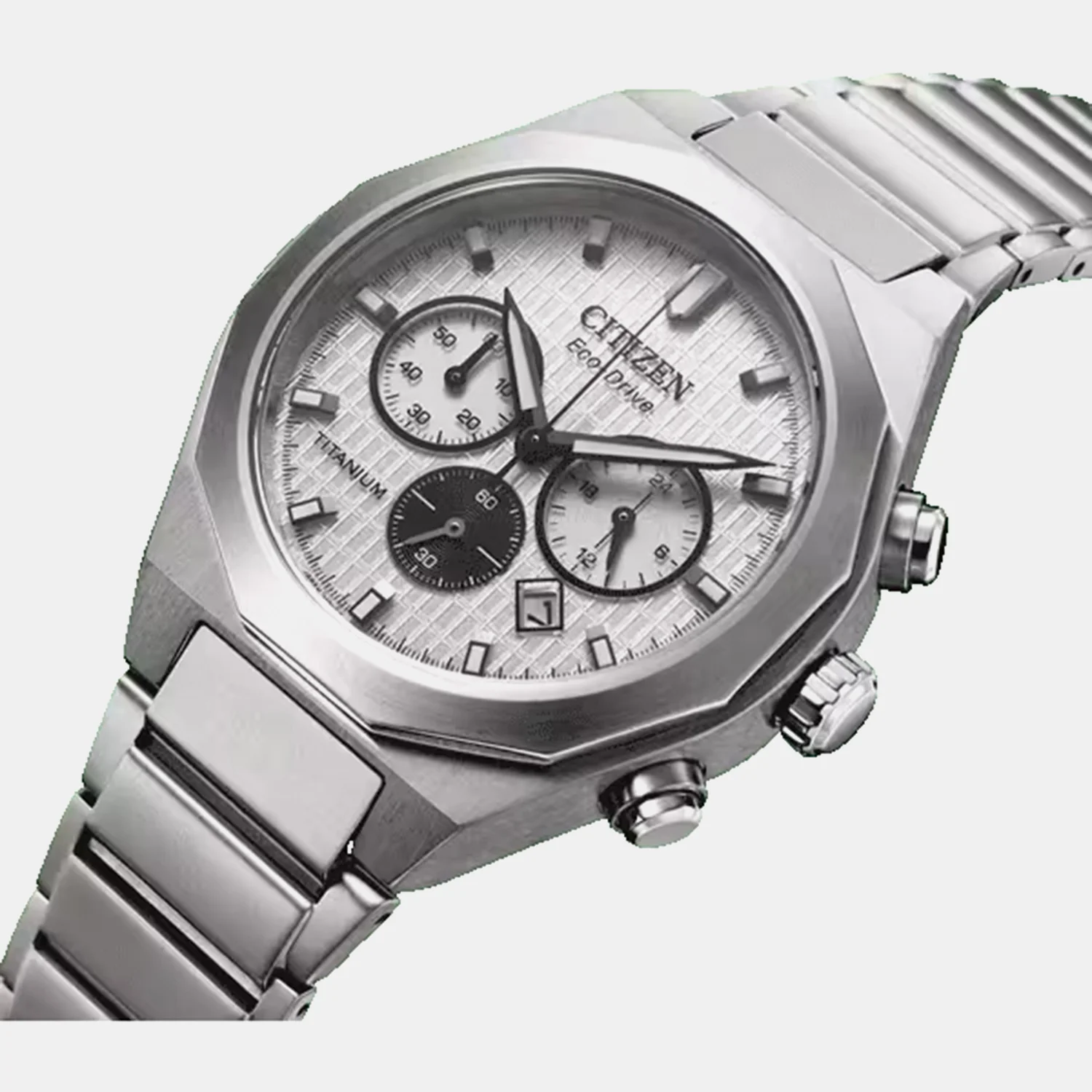 Zenshin Men Quartz Silver Dial Chronograph Stainless Steel Watch CA4690-51A - Image 4