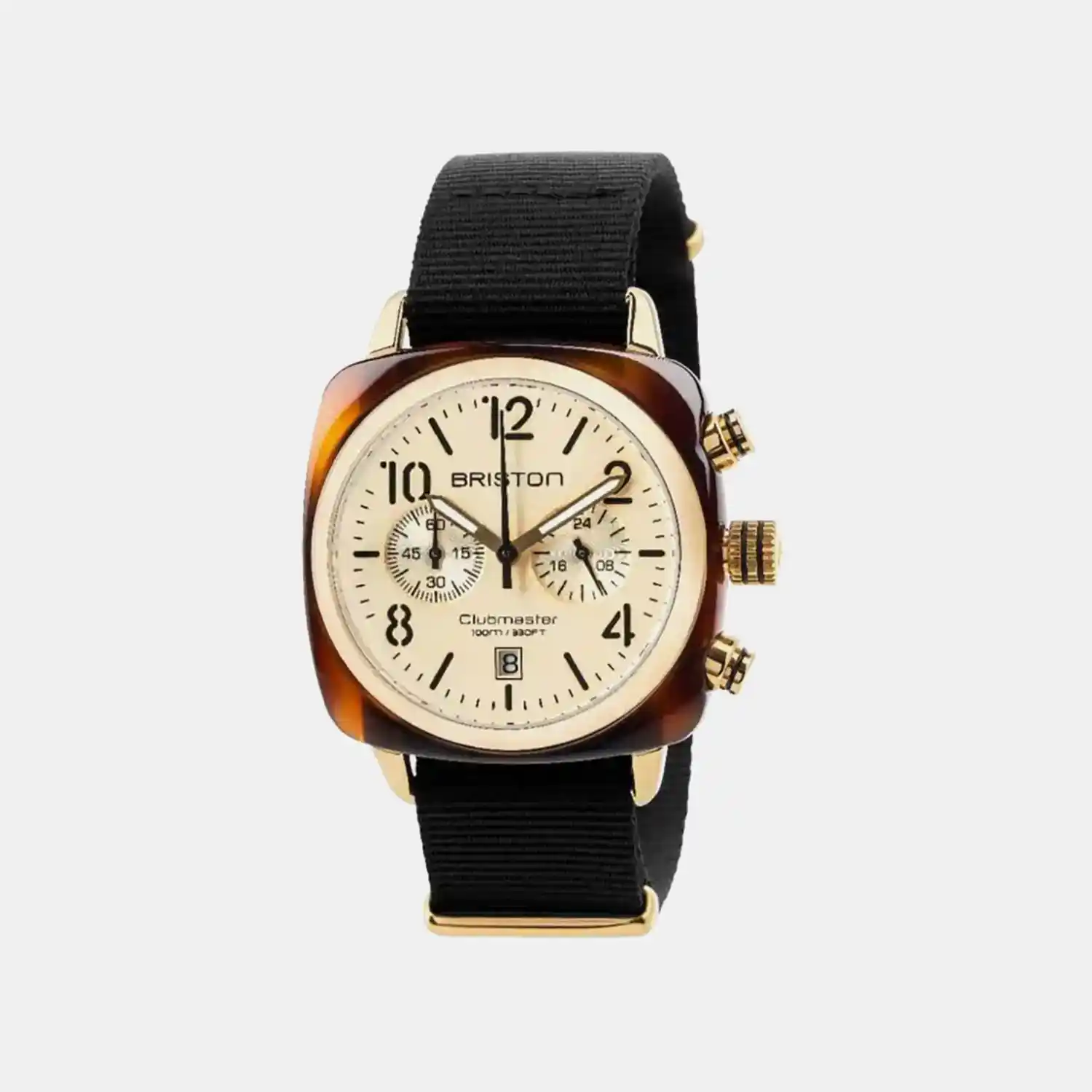 Clubmaster Classic Unisex Quartz Champagne Dial Chronograph NATO Watch 14140.PYA.T.7.NB
