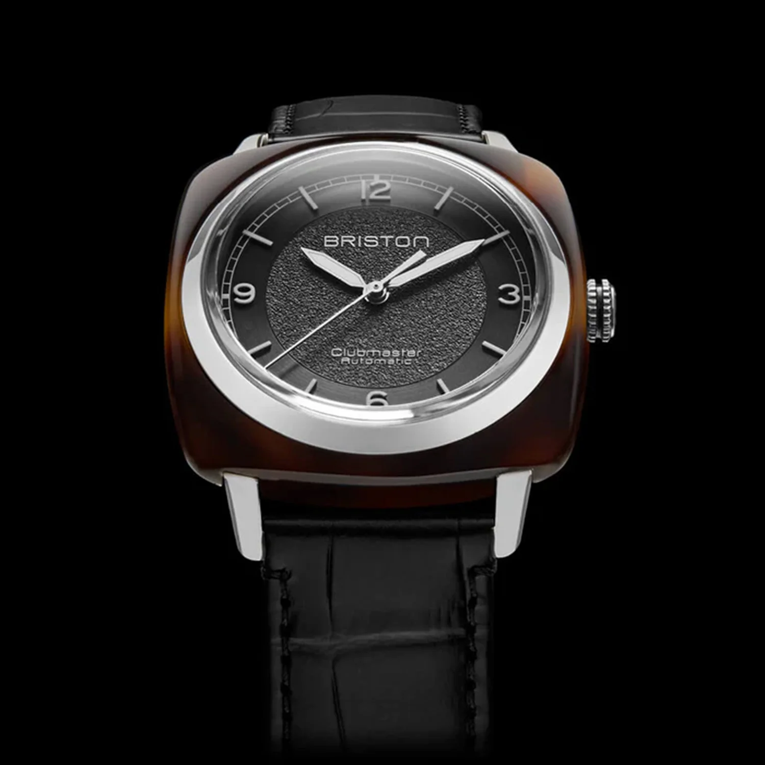 Clubmaster Legend Classic HMS Unisex Automatic Black Dial Analog Leather Watch 25639.SA.T.1.LAB - Image 2