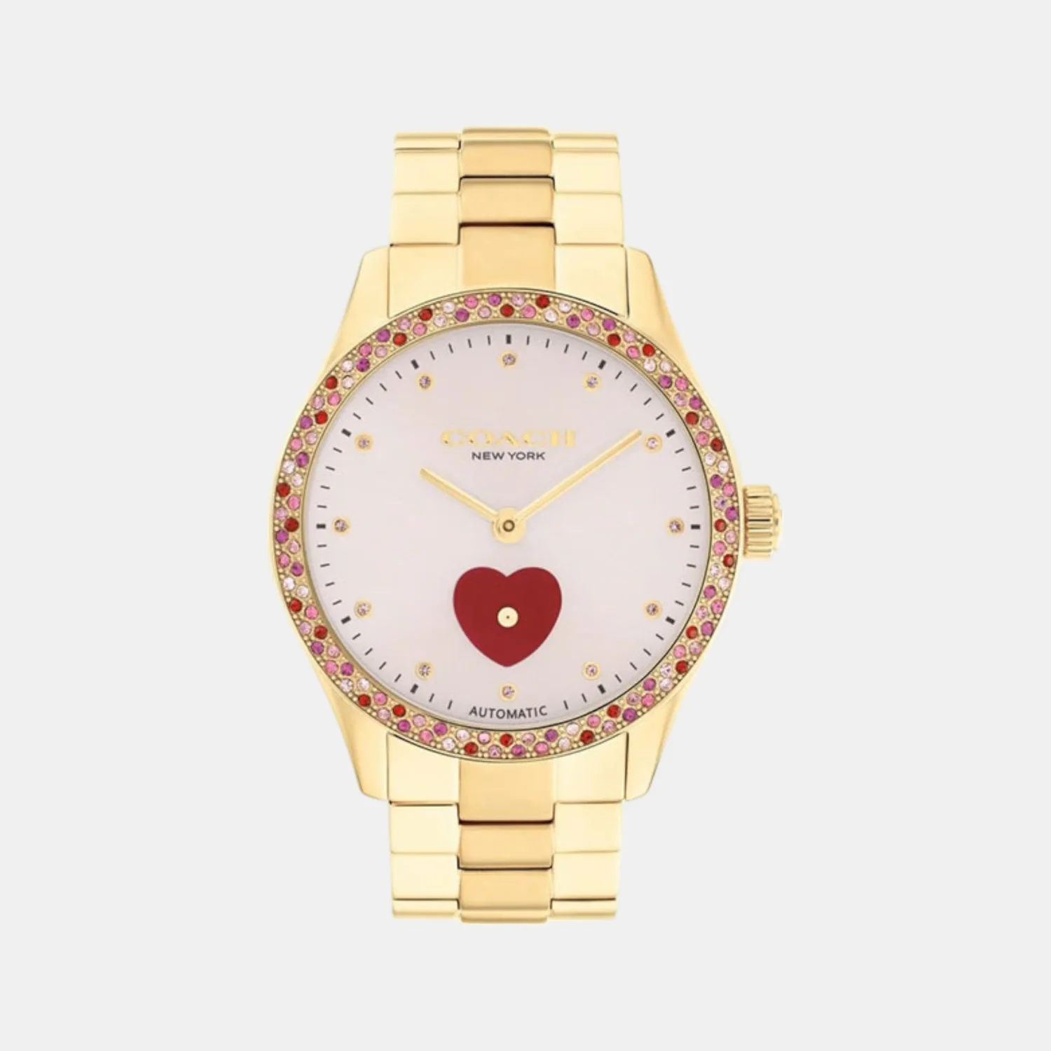 Brooks Women Automatic Light Pink Dial Analog Stainless Steel Watch 14504487 - Image 4