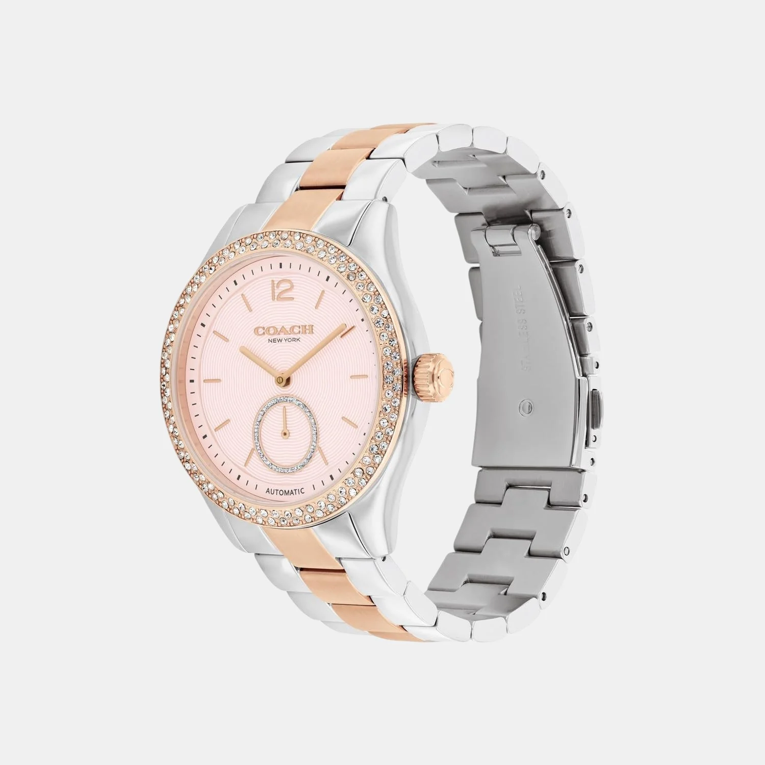 Brooks Women Automatic Pink Dial Analog Stainless Steel Watch 14504536 - Image 2