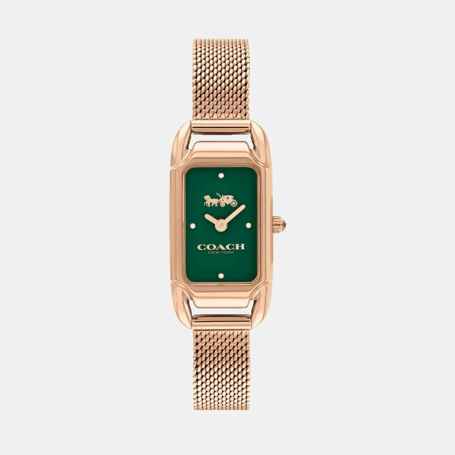 Cadie Women Quartz Green Dial Analog Mesh Watch 14504034