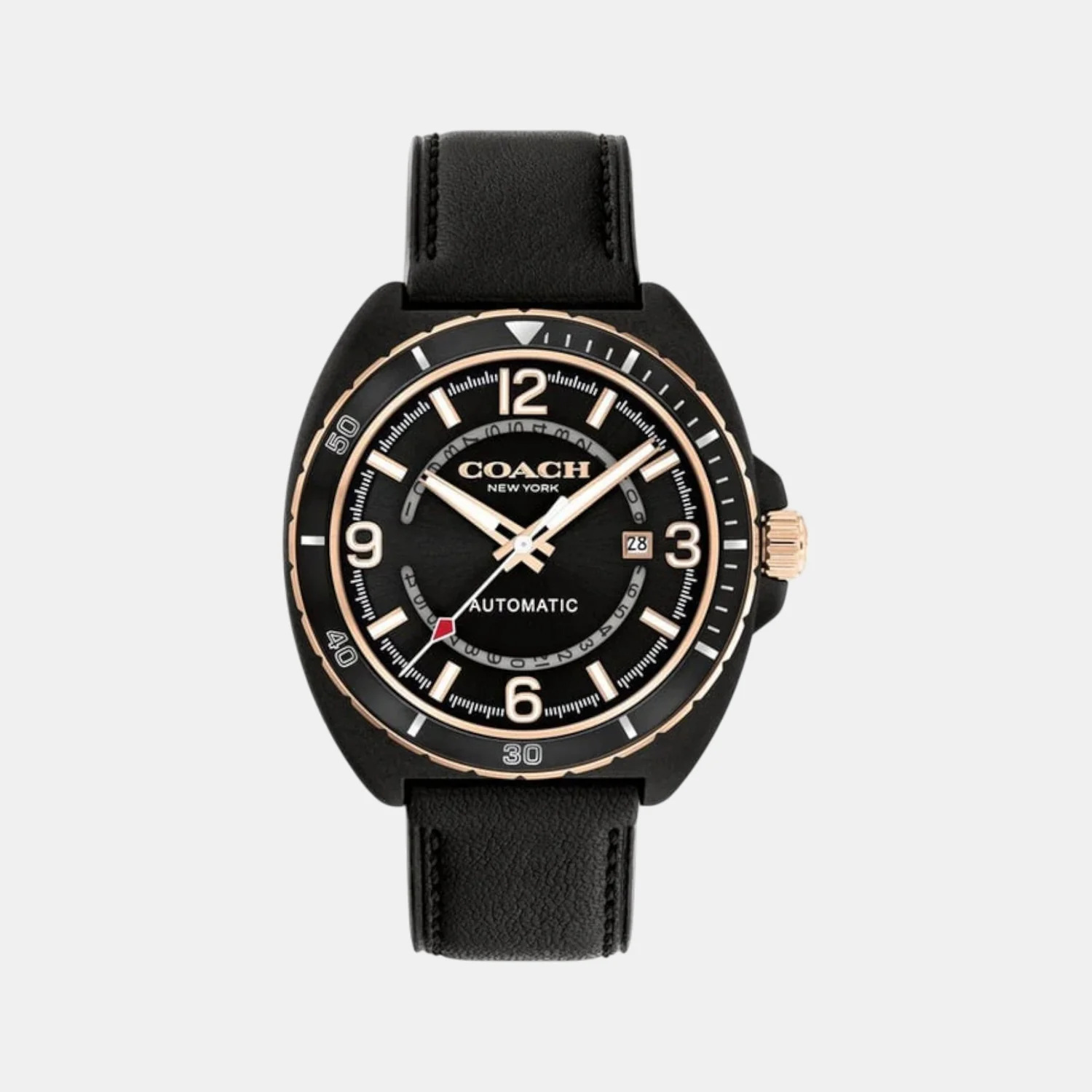 Charter Men Automatic Black Dial Analog Leather Watch 14602734 - Image 2