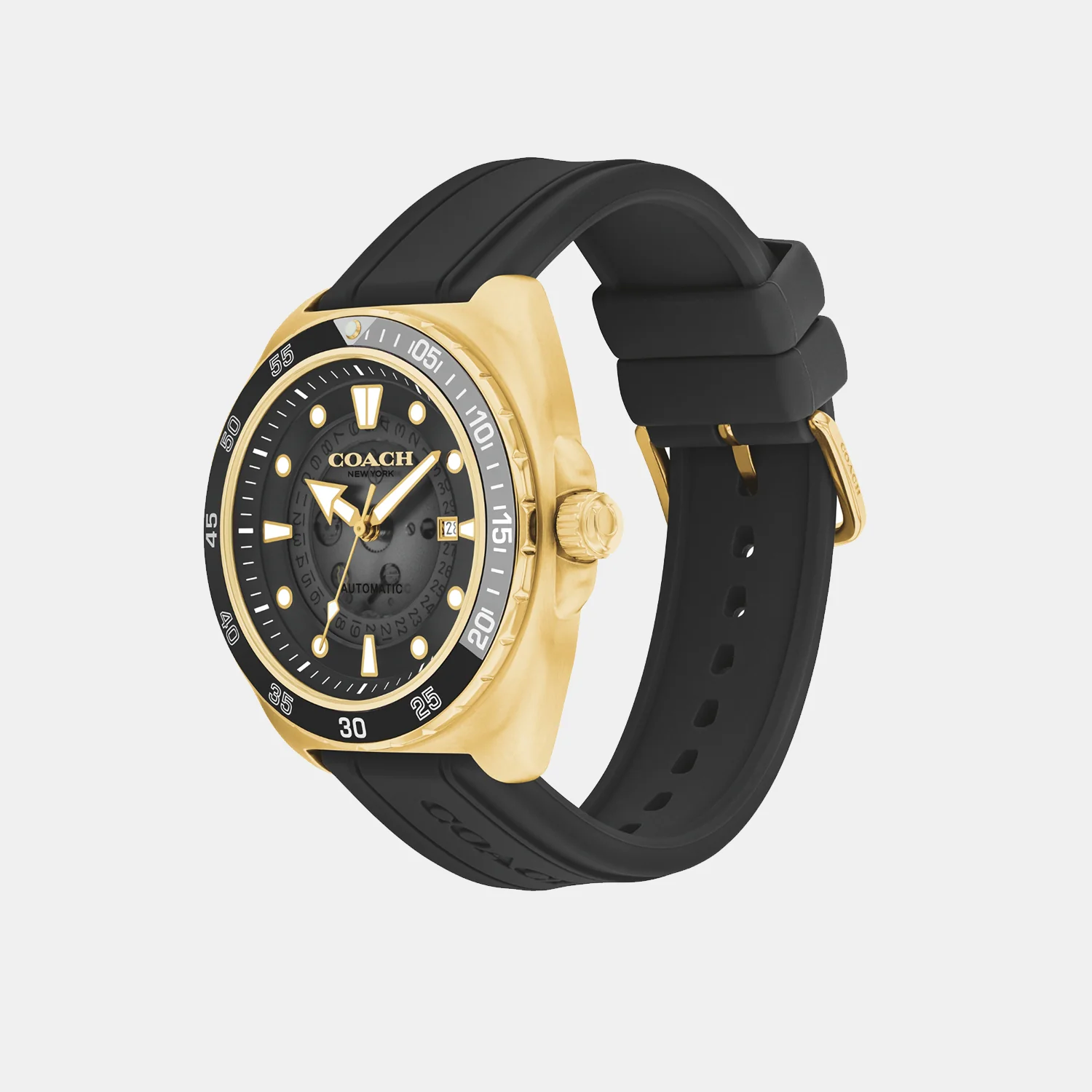 Charter Men Automatic Black Dial Analog Silicone Watch 14602718 - Image 2