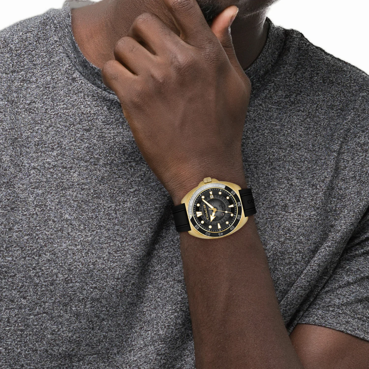 Charter Men Automatic Black Dial Analog Silicone Watch 14602718 - Image 4