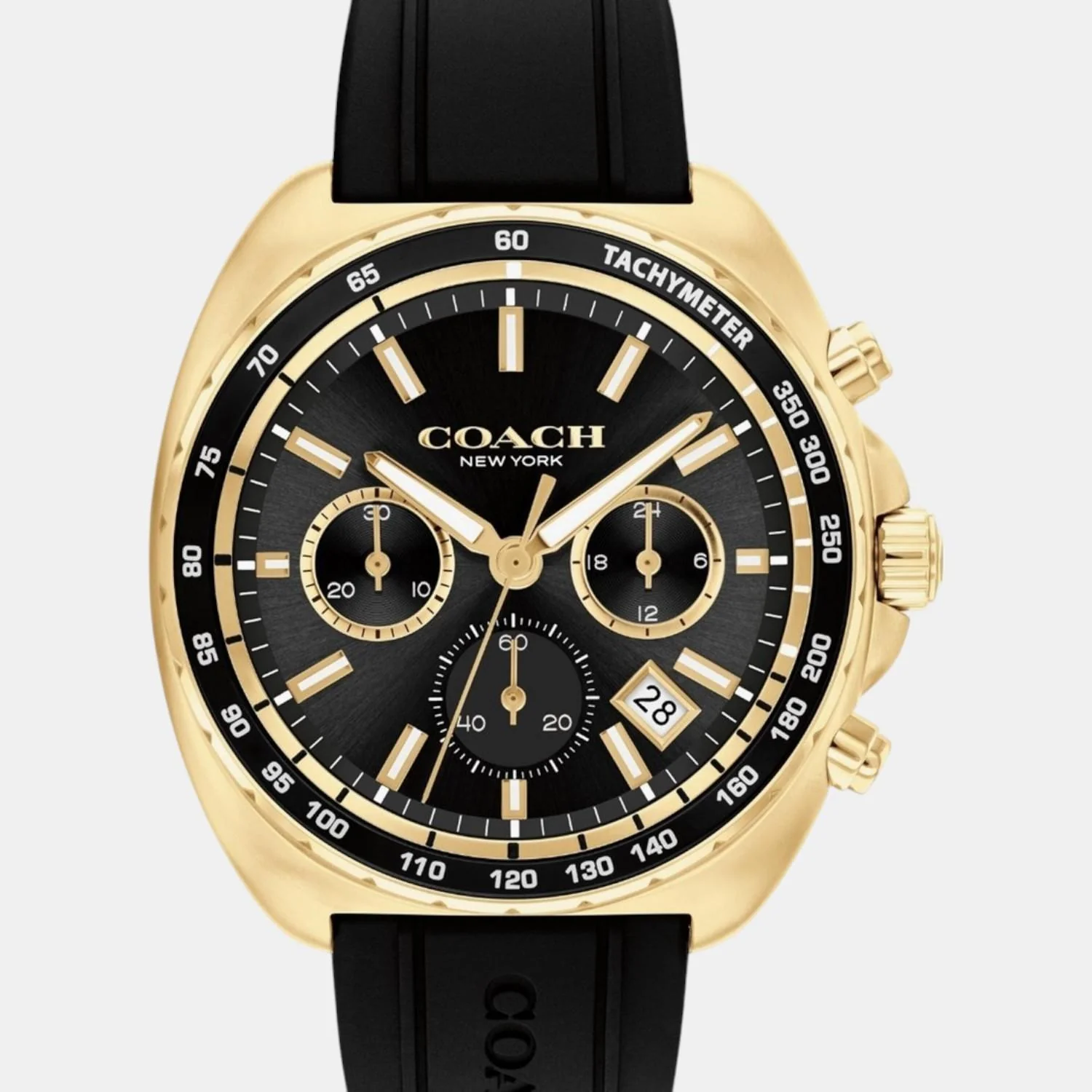 Charter Men Quartz Black Dial Chronograph Silicone Watch 14602708 - Image 5