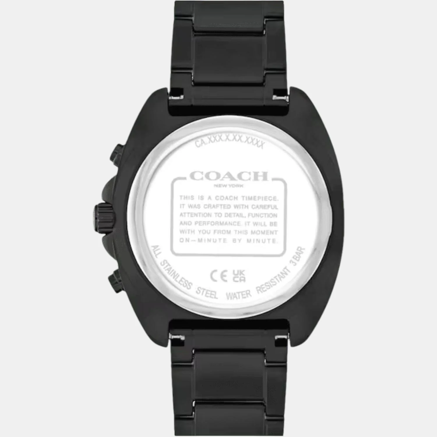 Charter Men Quartz Black Dial Chronograph Stainless Steel Watch 14602739 - Image 4