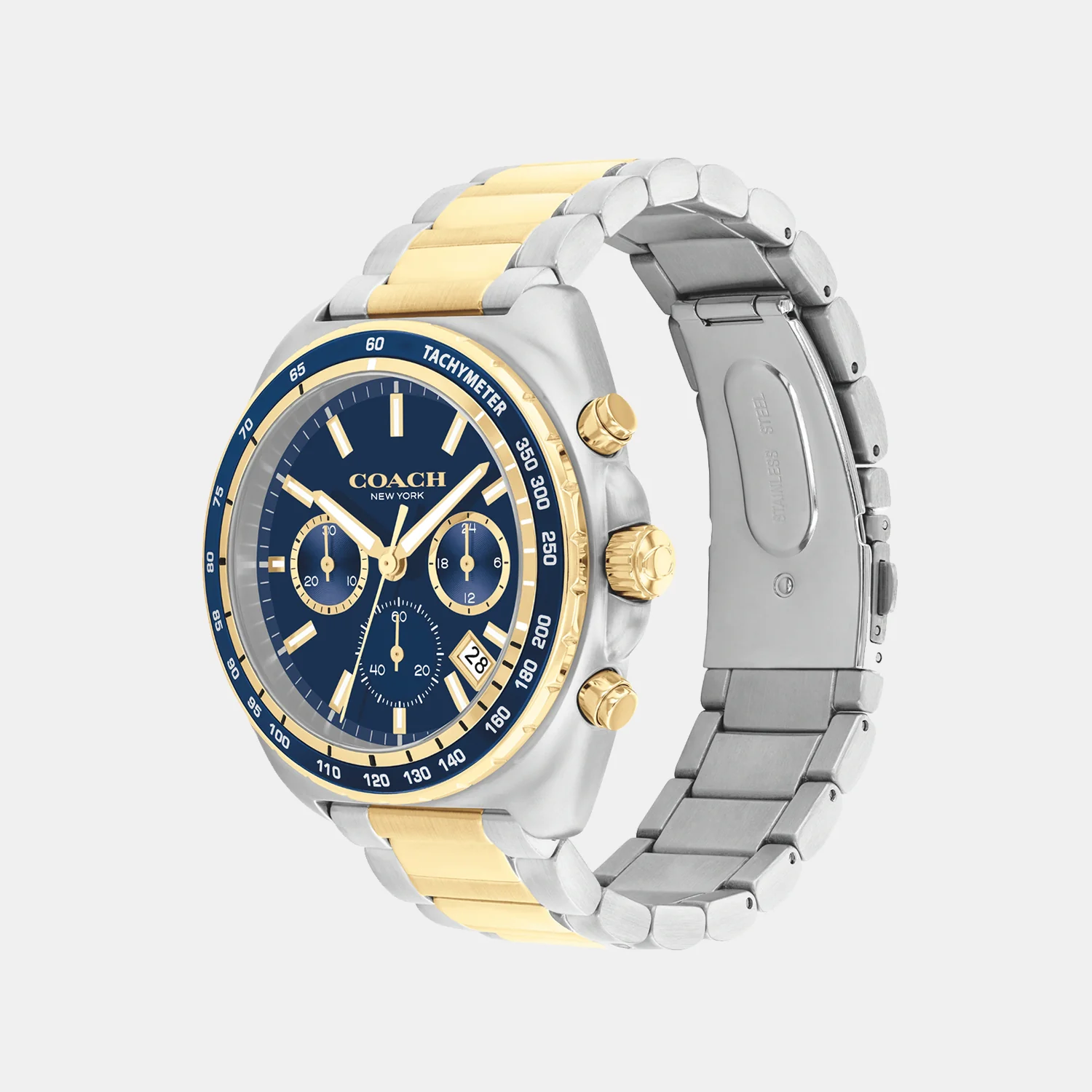 Charter Men Quartz Blue Dial Chronograph Stainless Steel Watch 14602704 - Image 2