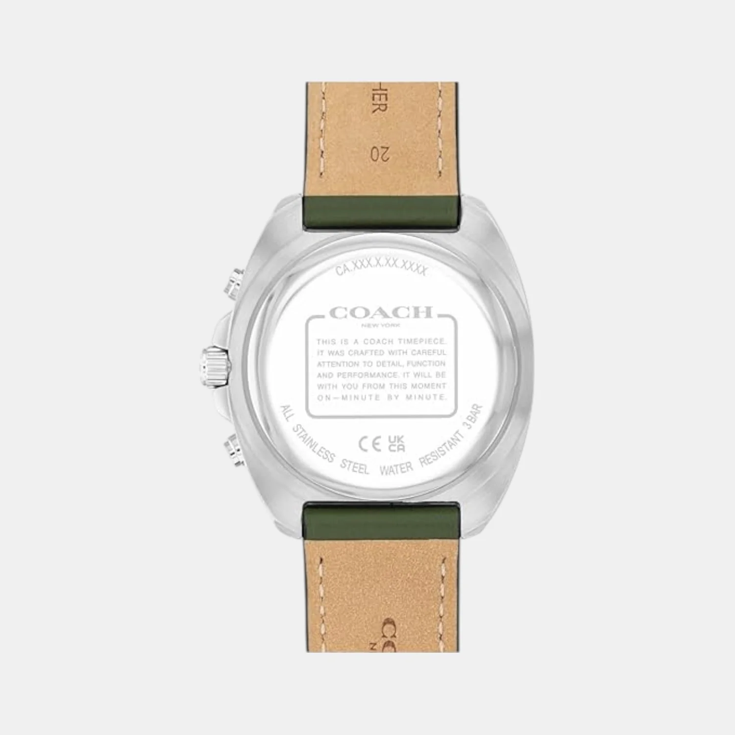 Charter Men Quartz Grey Dial Chronograph Leather Watch 14602742 - Image 3