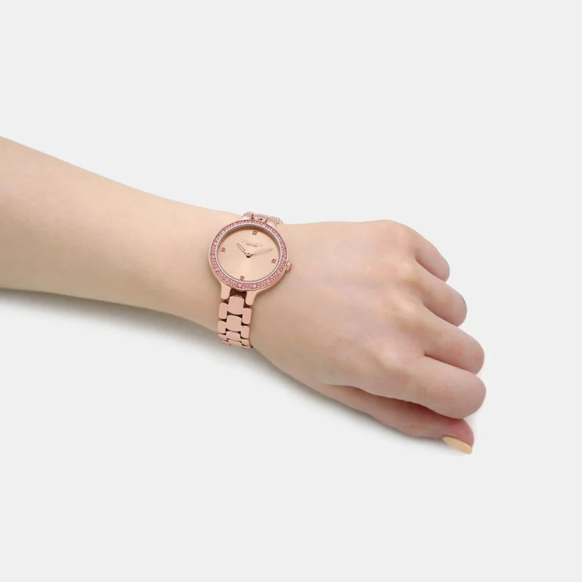 Chelsea Women Quartz Rose Gold Dial Analog Stainless Steel Watch 14504126 - Image 4
