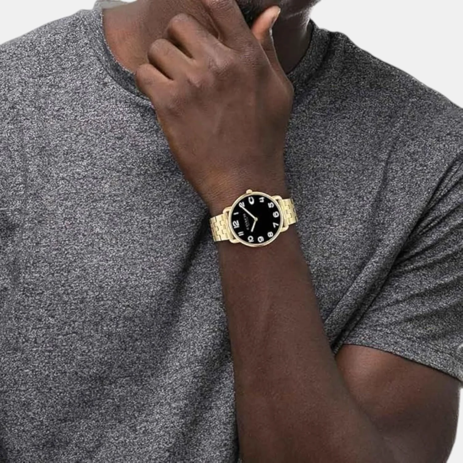 Elliot Men Quartz Black Dial Analog Stainless Steel Watch 14602669 - Image 5