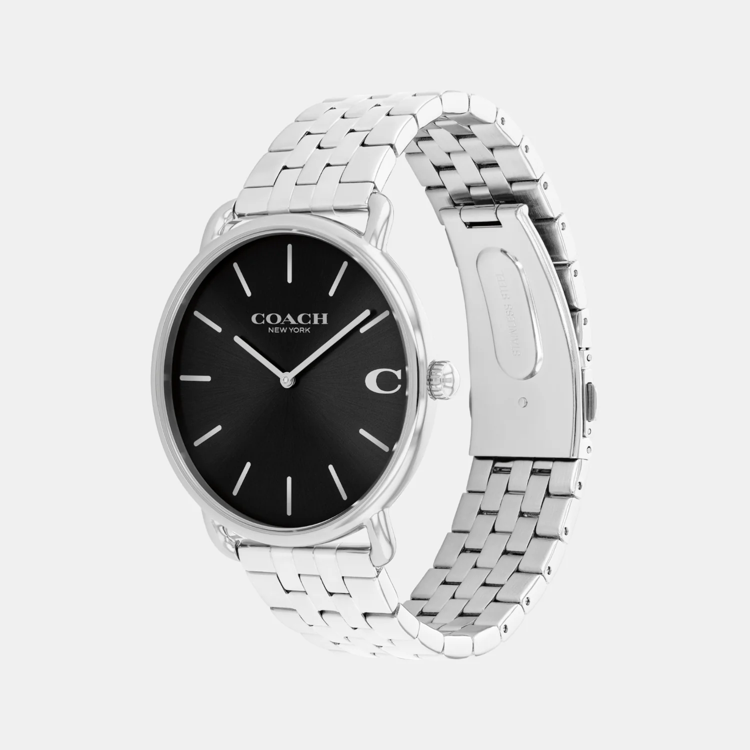 Elliot Men Quartz Black Dial Analog Stainless Steel Watch 14602750 - Image 2