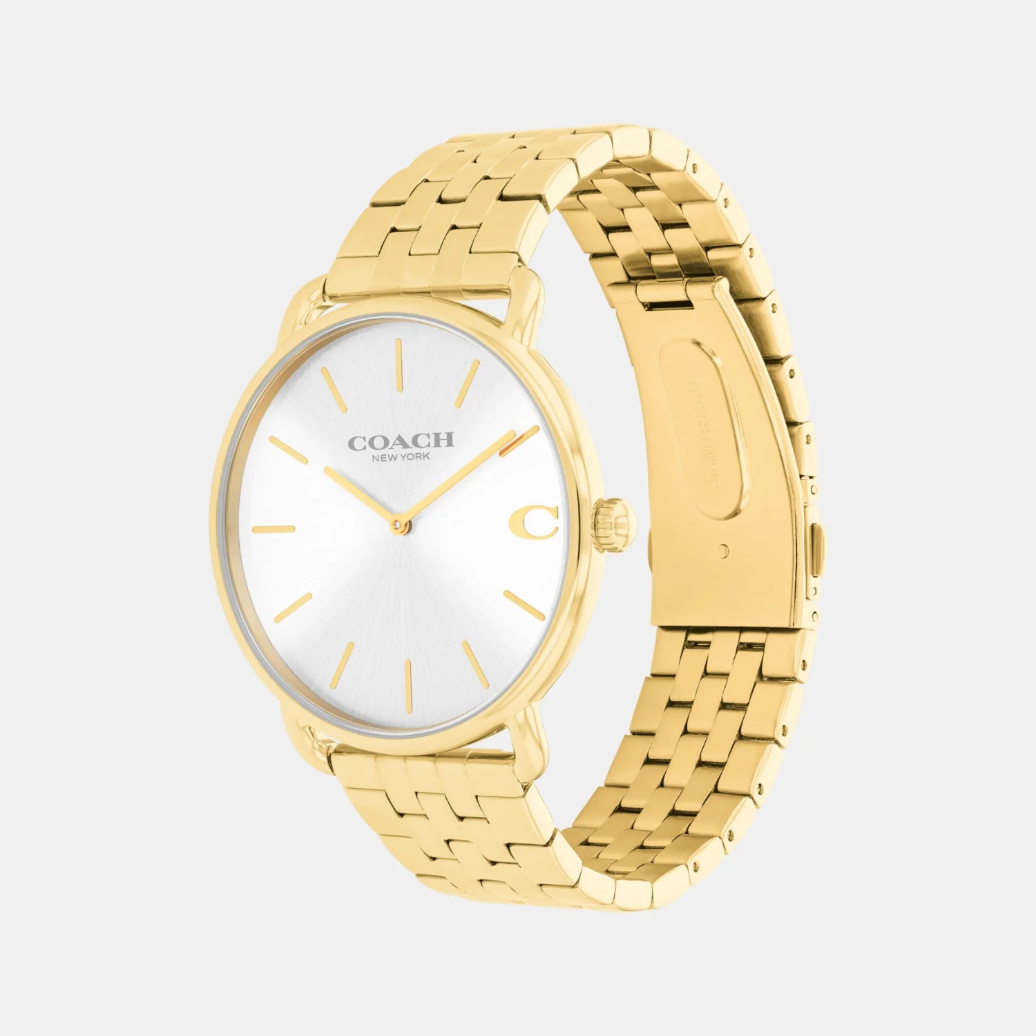 Elliot Men Quartz Silver White Dial Analog Stainless Steel Watch 14602747 - Image 2
