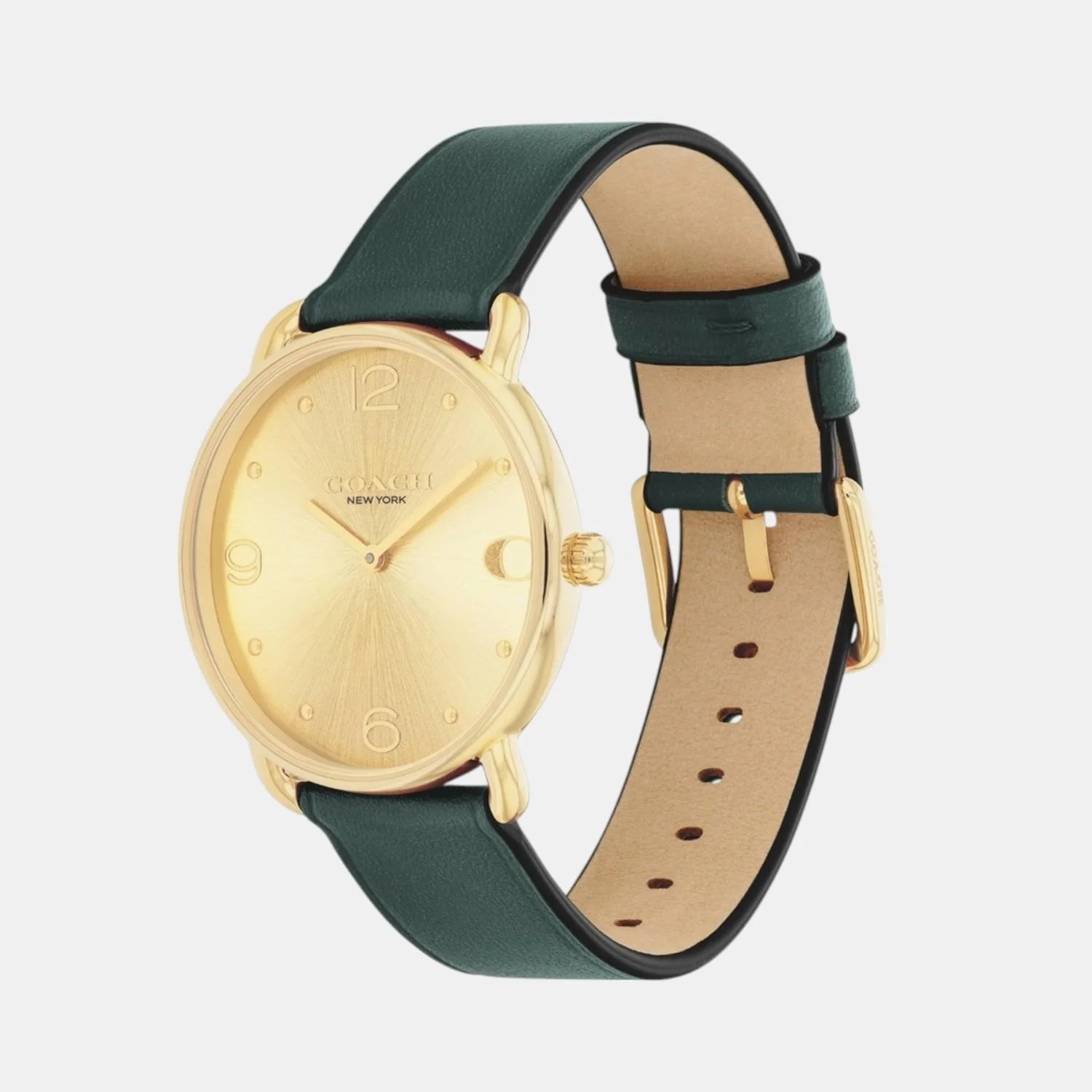 Elliot Women Quartz Gold Dial Analog Leather Watch 14504202 - Image 3