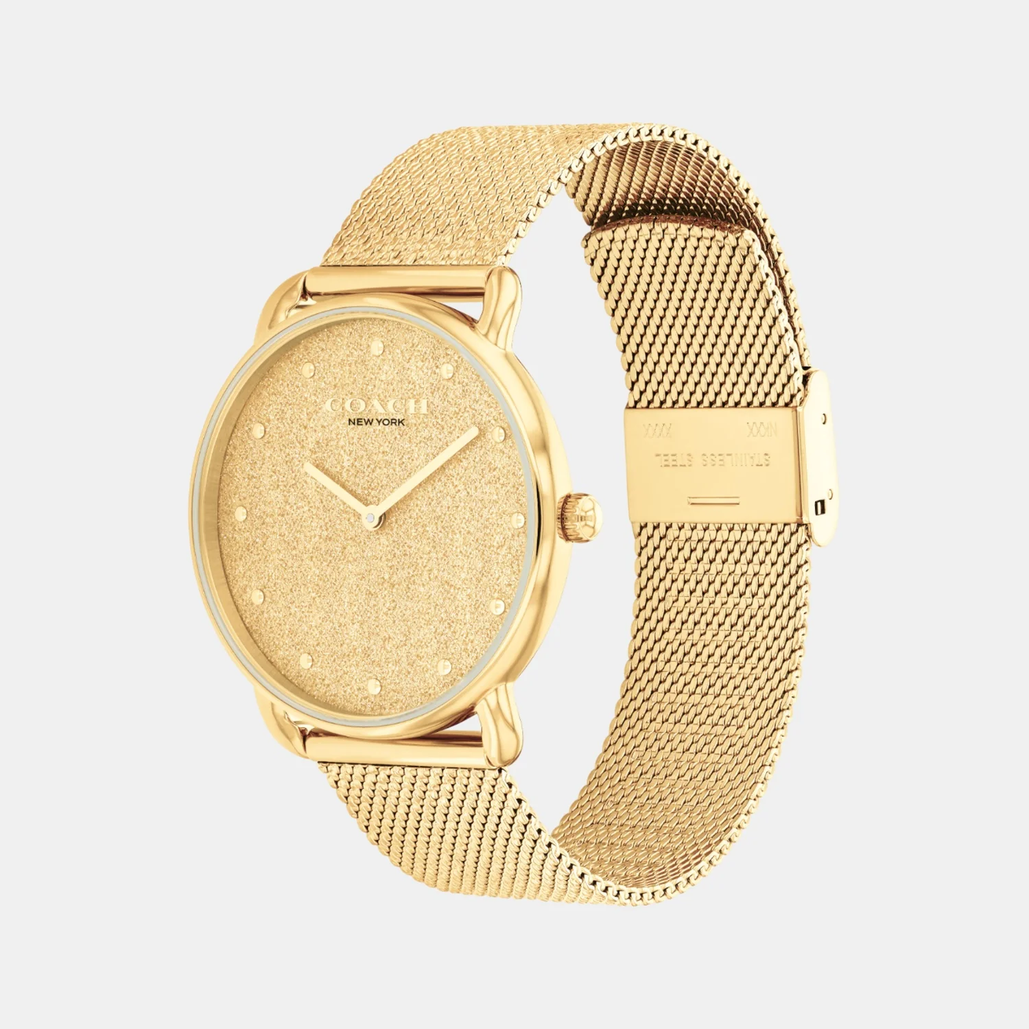 Elliot Women Quartz Gold Dial Analog Stainless Steel Watch 14504553 - Image 2