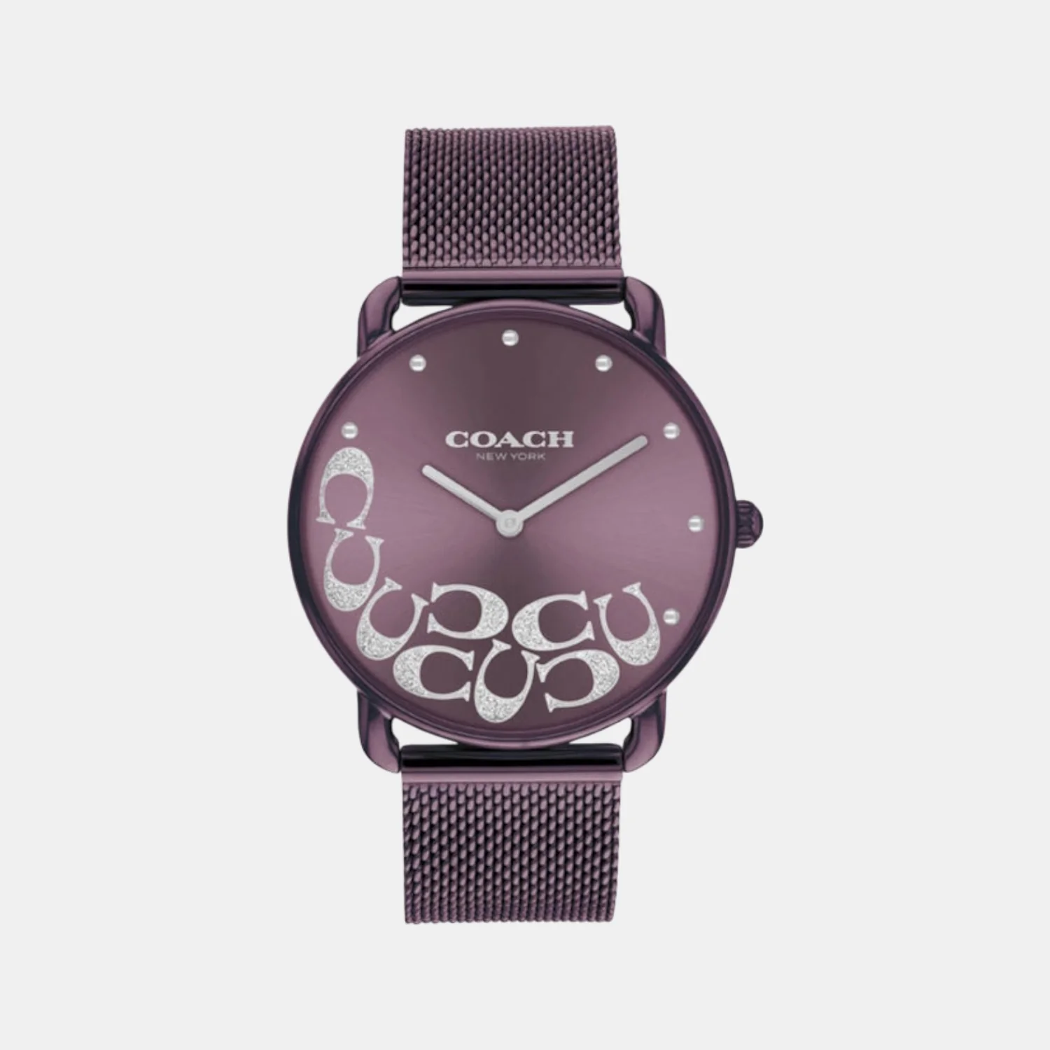 Elliot Women Quartz Purple Dial Analog Mesh Watch 14504339