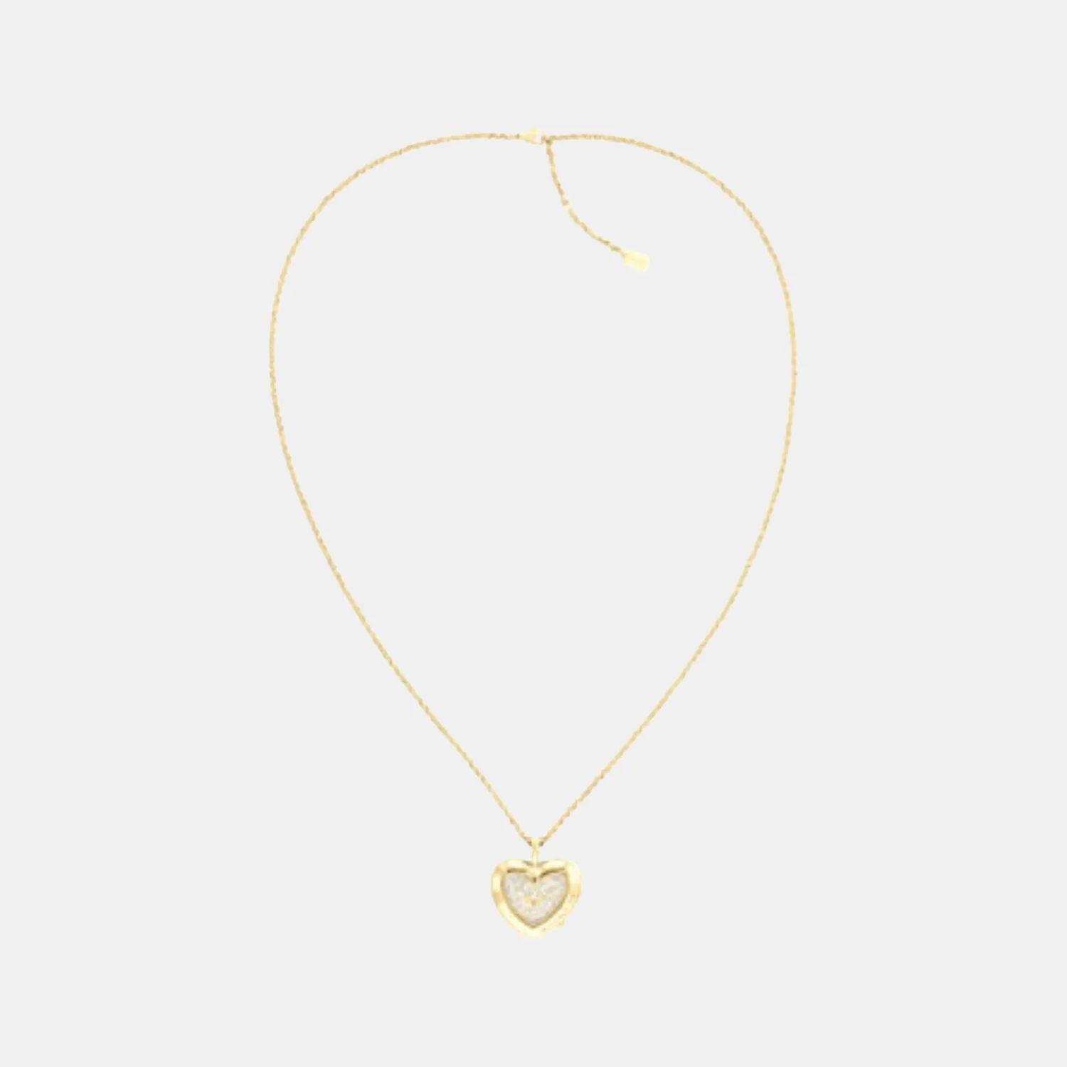 Heart Watch Necklace Women Quartz Thin Gold Dial Analog Stainless Steel Watch 14504513