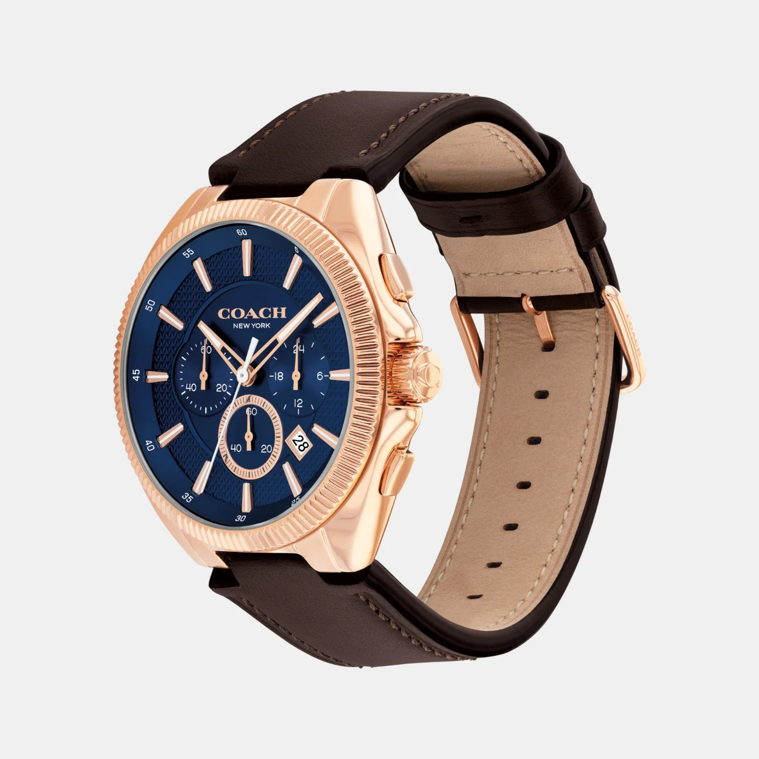 Jackson Men Quartz Navy Dial Chronograph Calf Watch 14602745 - Image 3