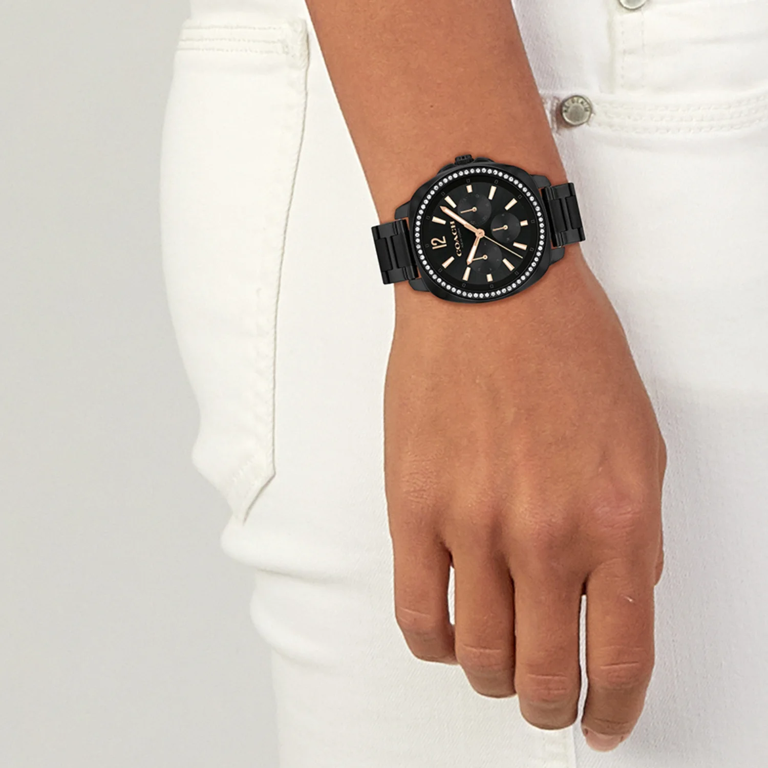 Kitt Women Quartz Black Dial Multi-Function Stainless Steel Watch 14504396 - Image 4