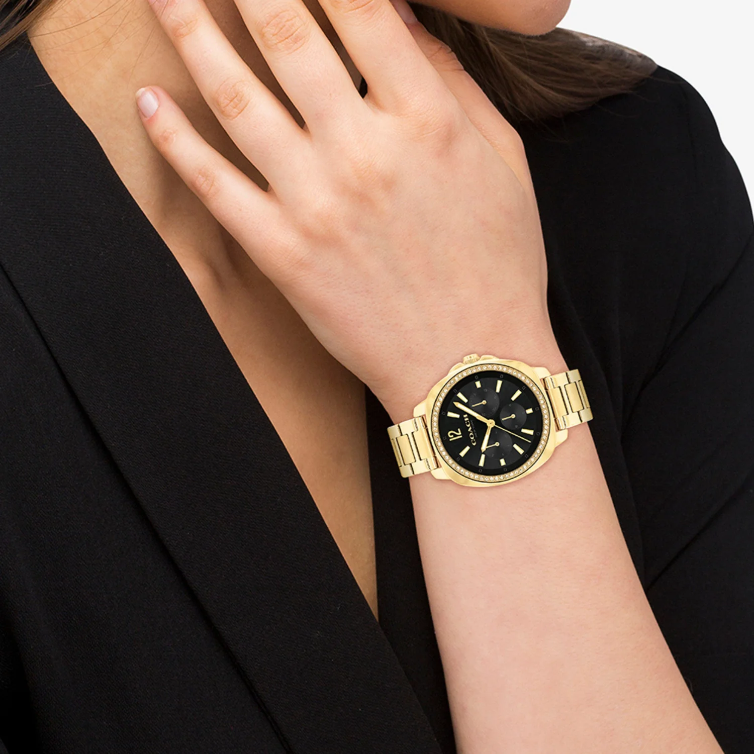 Kitt Women Quartz Black Dial Multi-Function Stainless Steel Watch 14504398 - Image 2