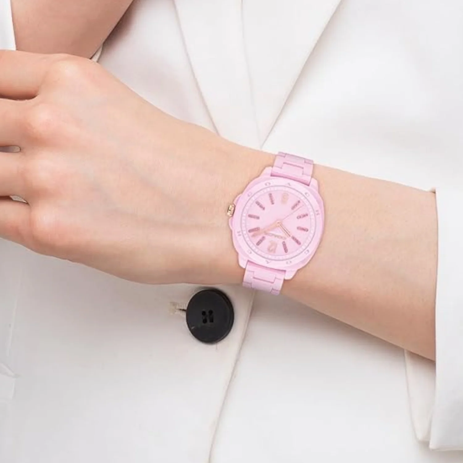 Kitt Women Quartz Pink Dial Analog Ceramic Watch 14504482 - Image 4