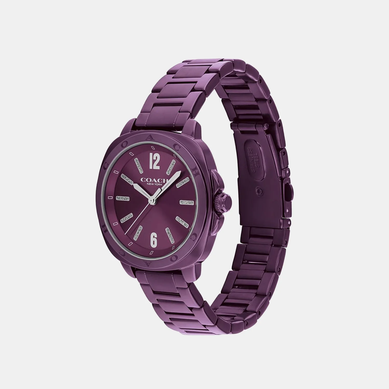 Kitt Women Quartz Purple Dial Analog Stainless Steel Watch 14504466 - Image 3
