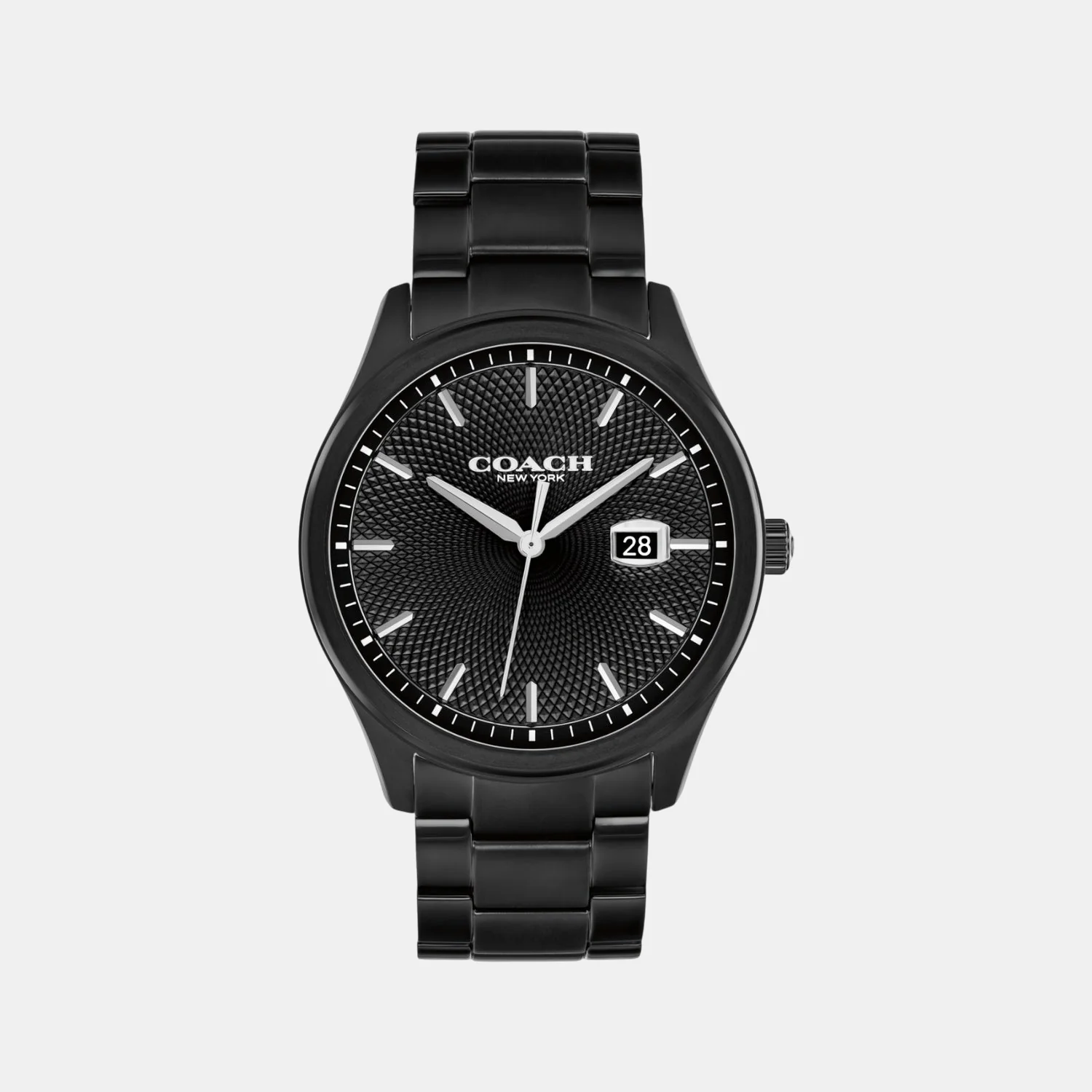 Oliver Men Quartz Black Dial Analog Stainless Steel Watch 14602754