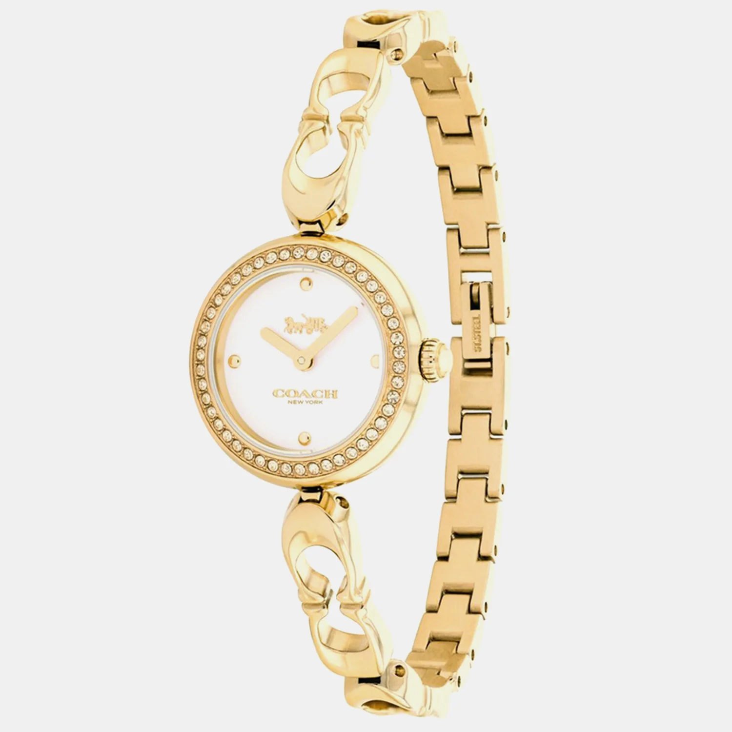 Women Quartz White Dial Analog Stainless Steel Watch 14504129 - Image 2