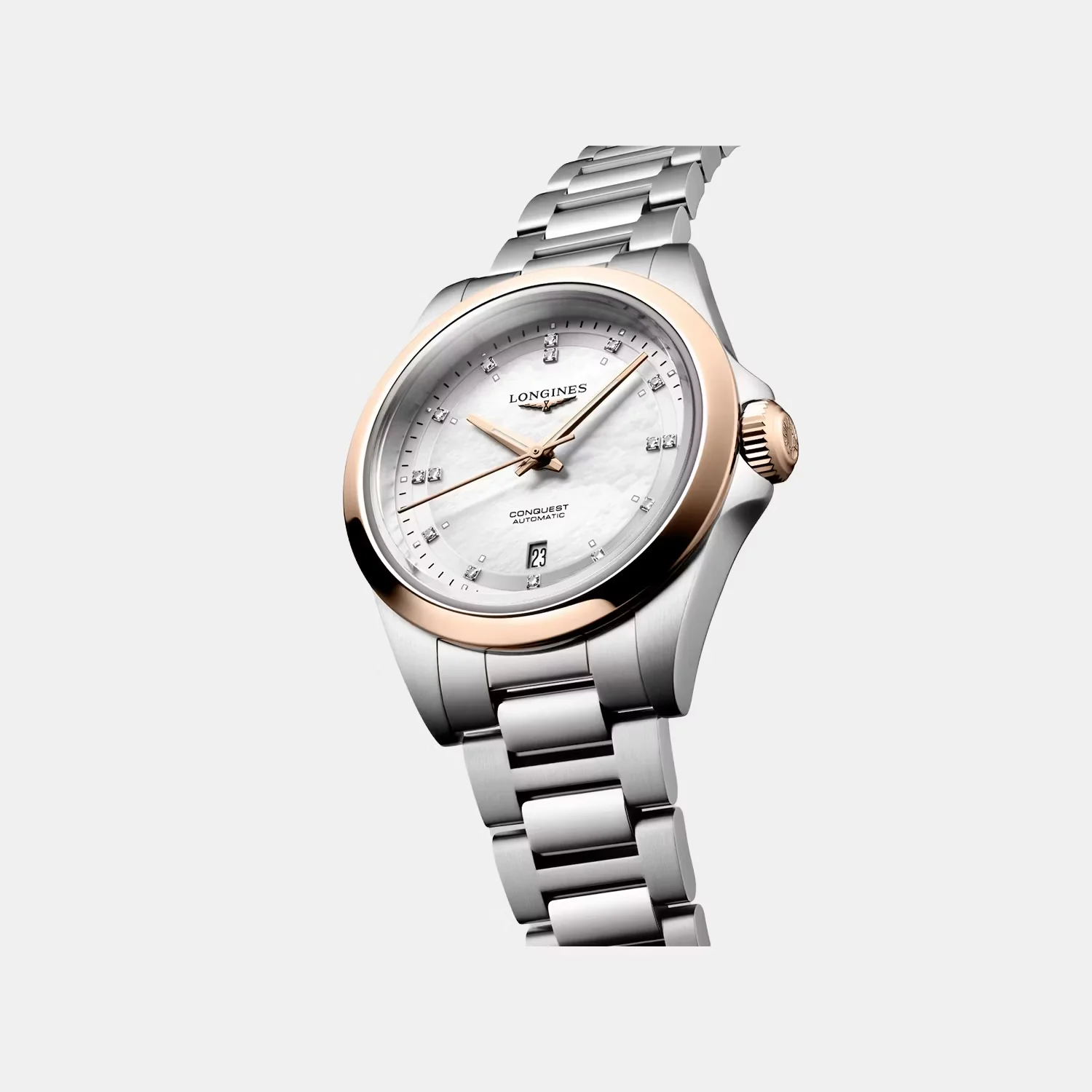 Conquest Women Automatic Mother Of Pearl Dial Analog Stainless Steel Watch L33205876 - Image 3