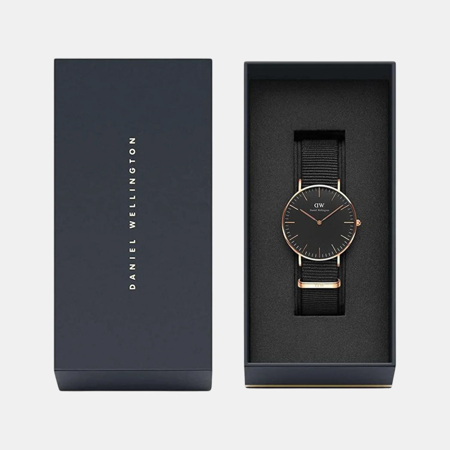 Classic Men Quartz Black Dial Analog Polyester Watch DW00100148 - Image 5