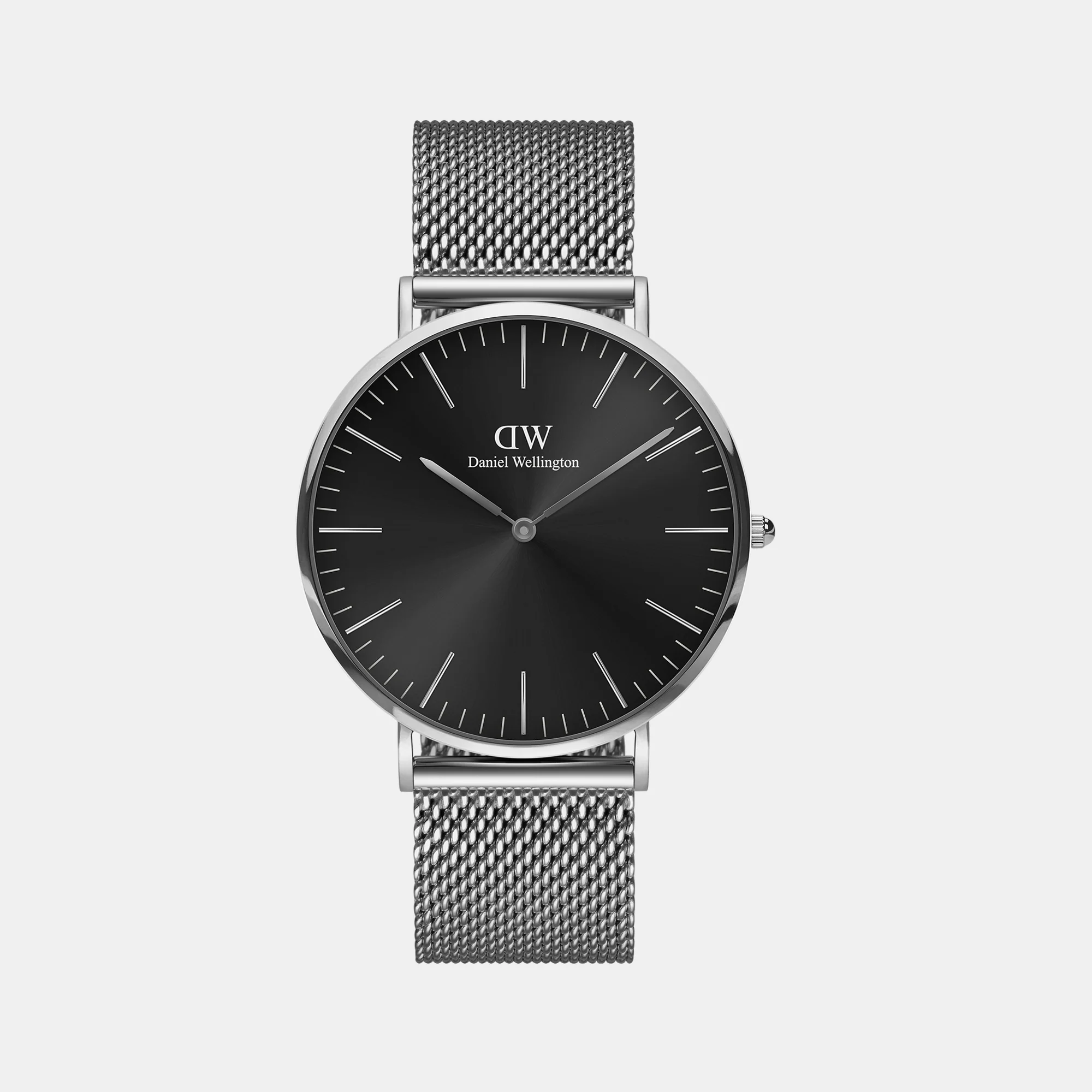 Classic Men Quartz Black Dial Analog Stainless Steel Watch DW00100629K - Image 2