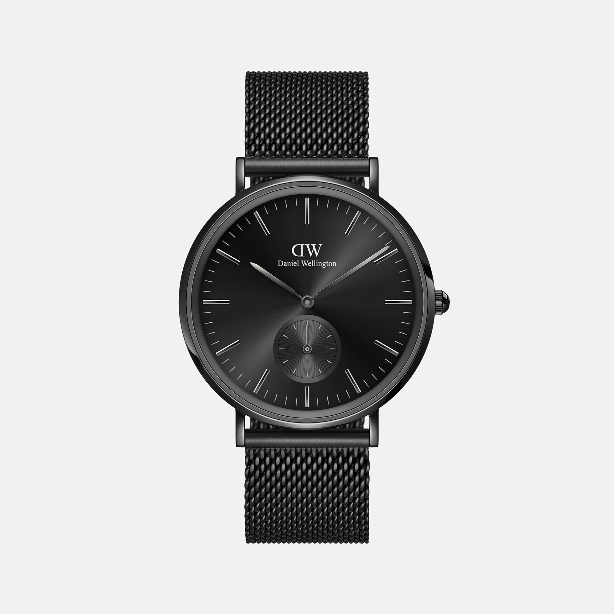 Classic Men Quartz Black Dial Analog Stainless Steel Watch DW00100714K
