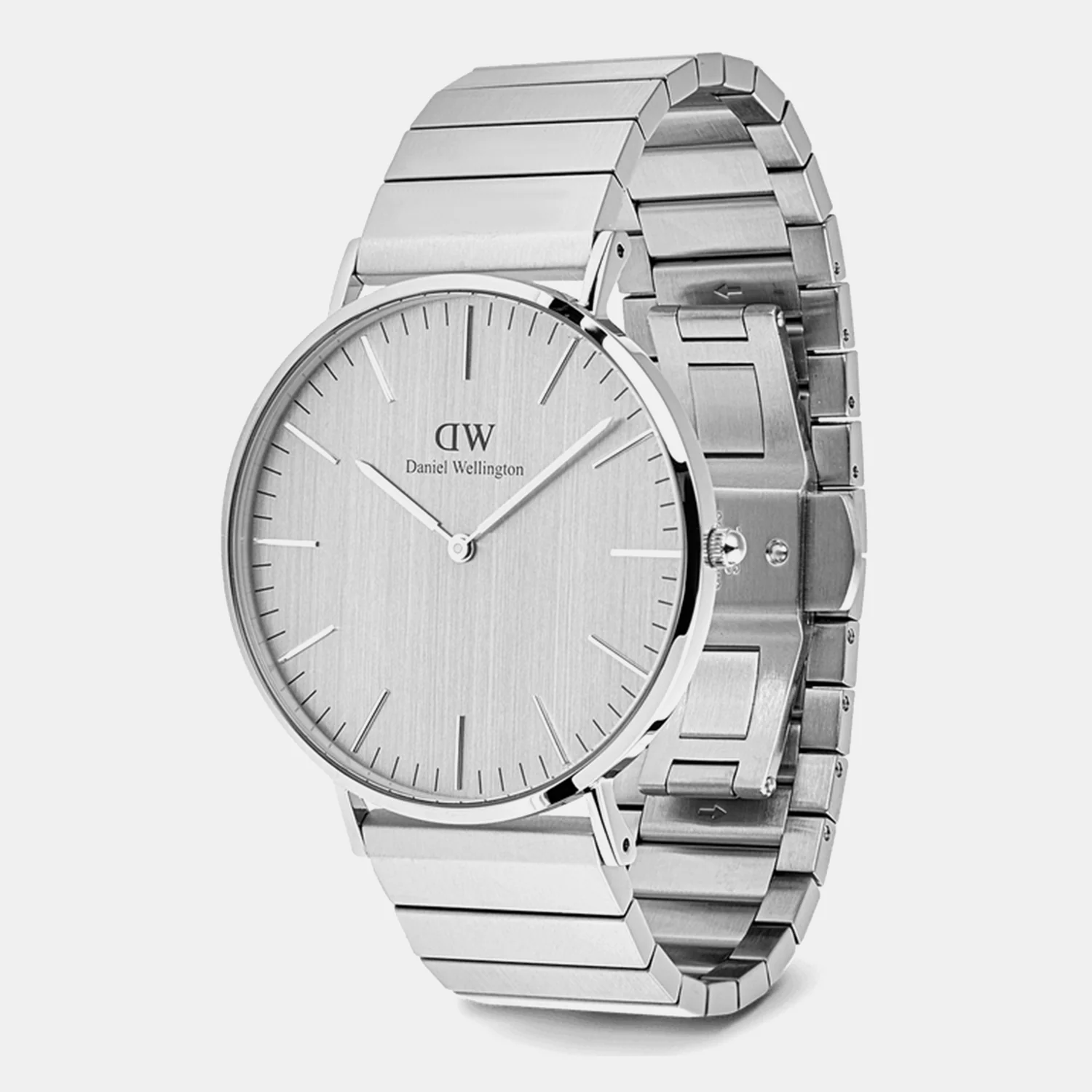 Classic Men Quartz Silver Dial Analog Stainless Steel Watch DW00100775K - Image 4