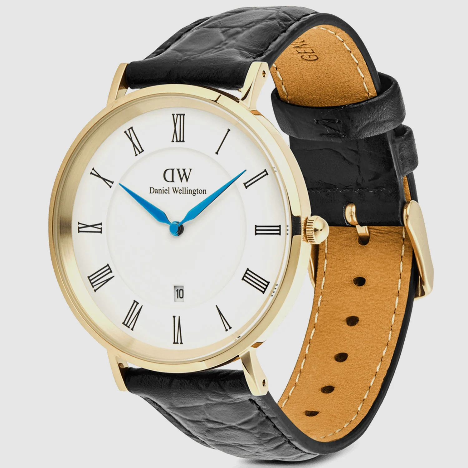 Classic Men Quartz White Dial Analog Leather Watch DW00100915 - Image 3