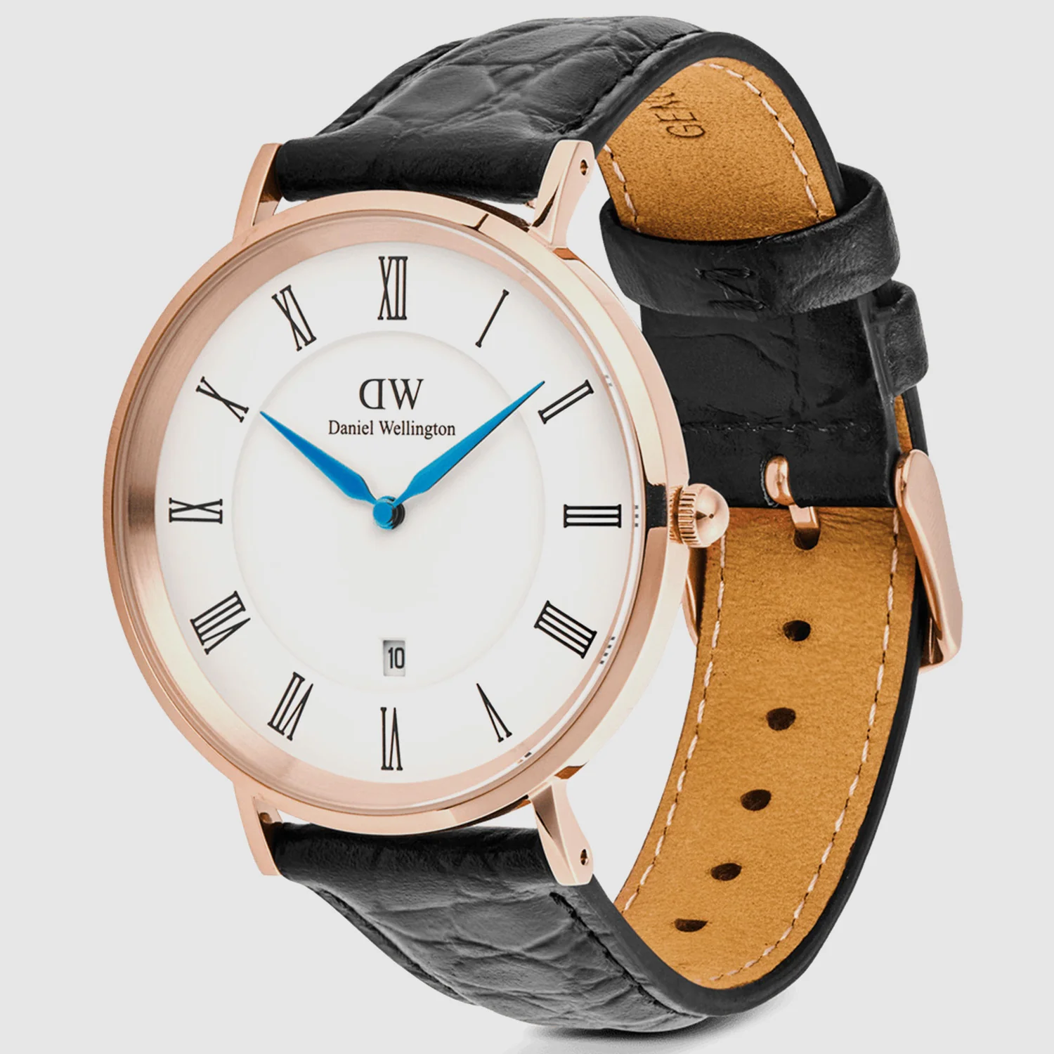 Classic Men Quartz White Dial Analog Leather Watch DW00100916K - Image 3