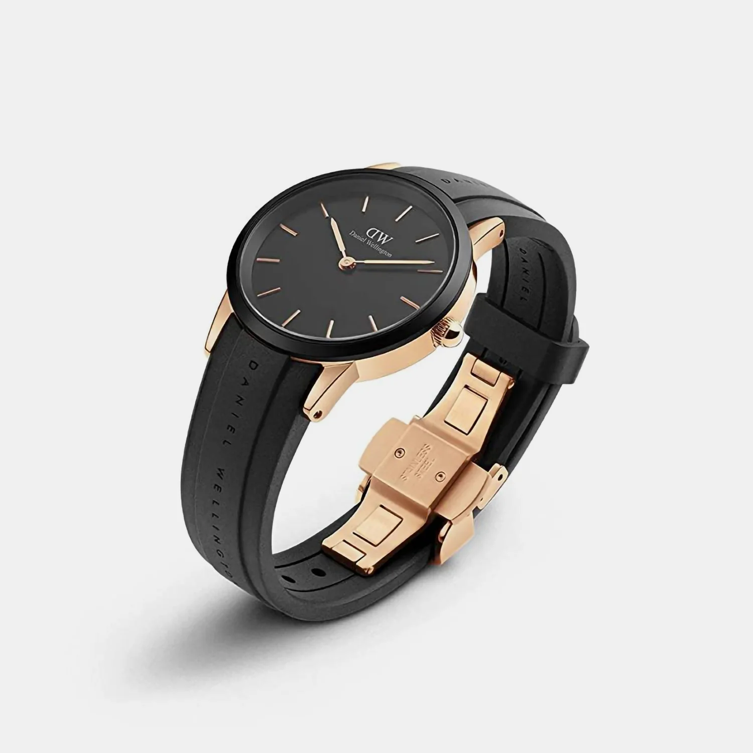 Iconic Men Quartz Black Dial Analog Silicone Watch DW00100426K - Image 2