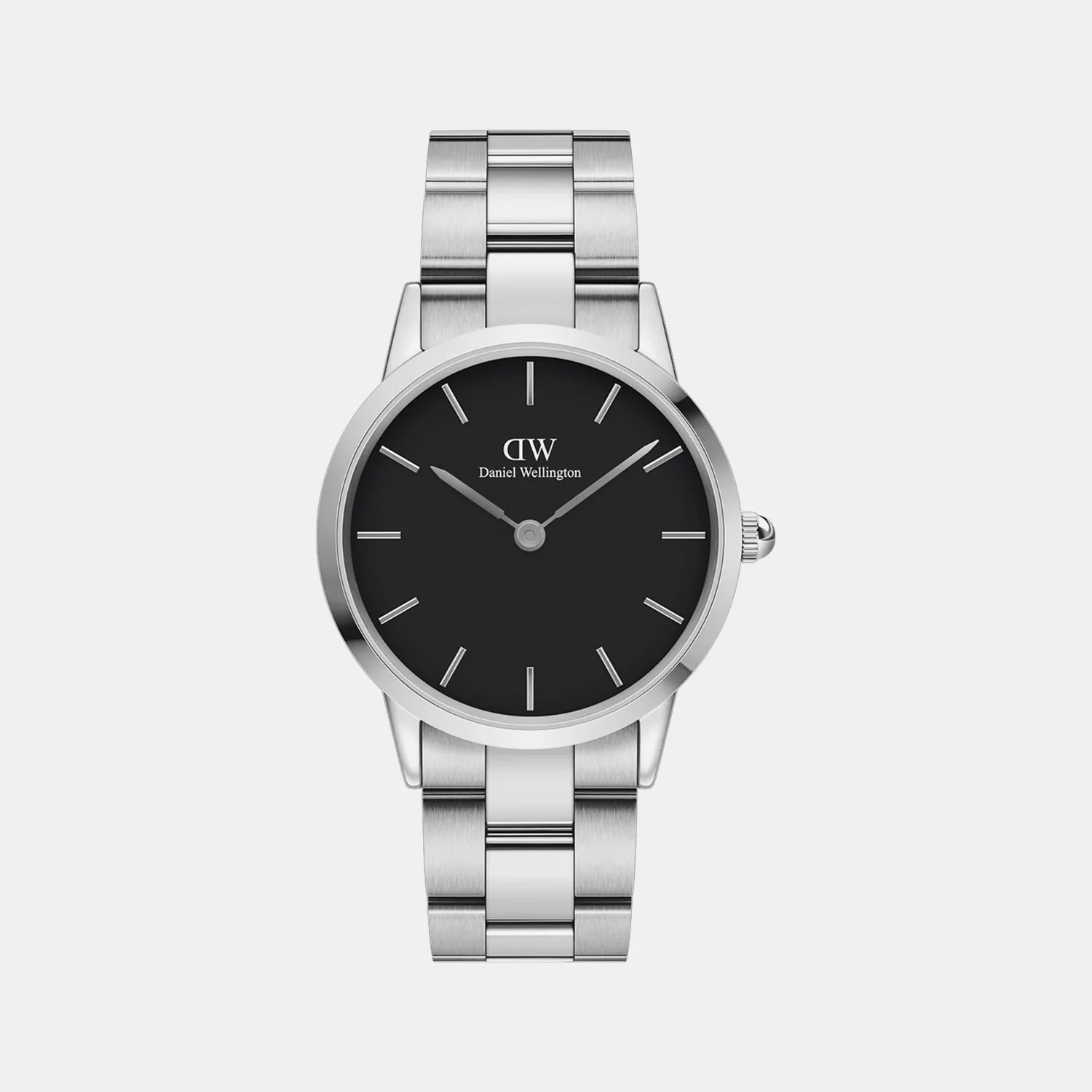 Iconic Women Quartz Black Dial Analog Stainless Steel Watch DW00100206