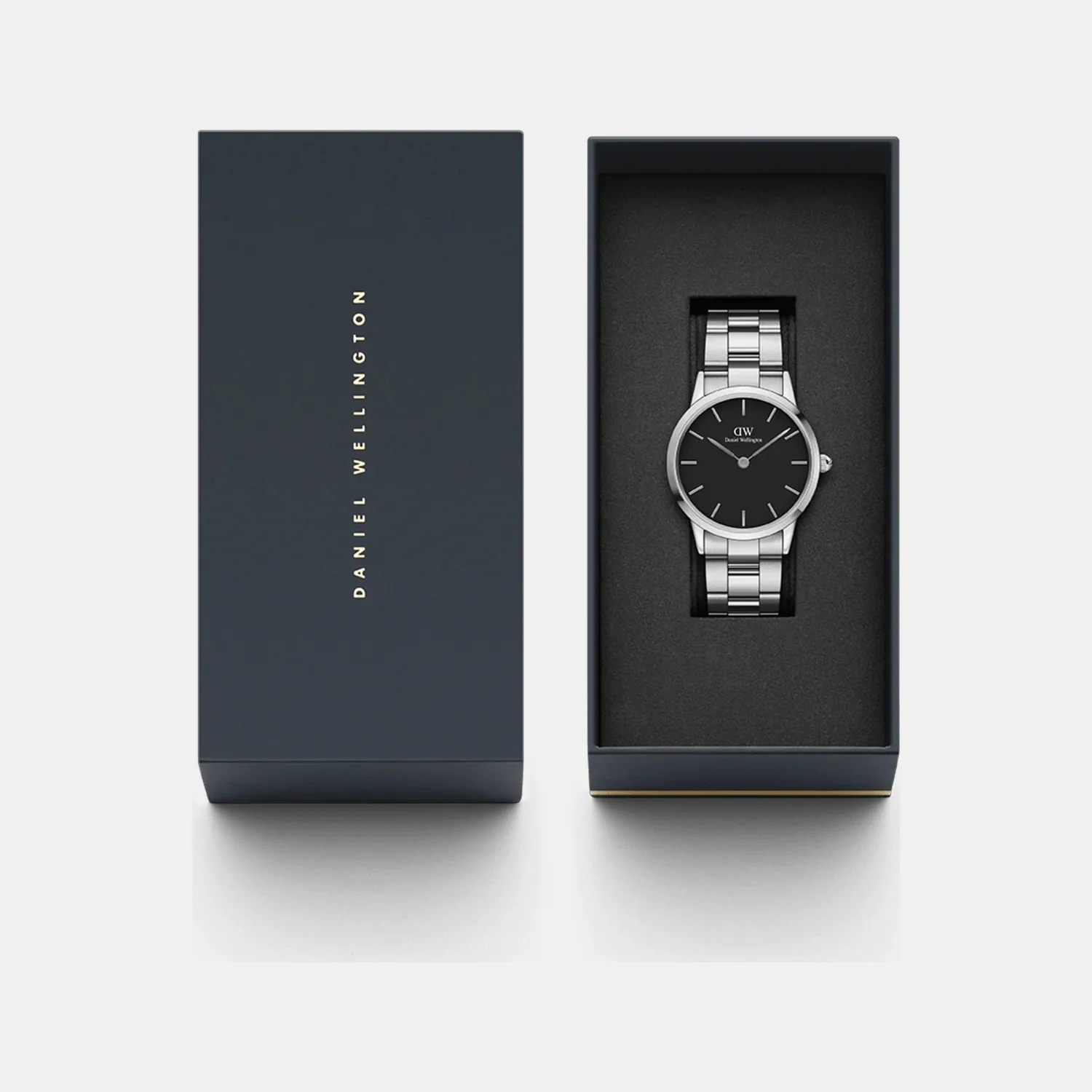 Iconic Women Quartz Black Dial Analog Stainless Steel Watch DW00100206 - Image 4