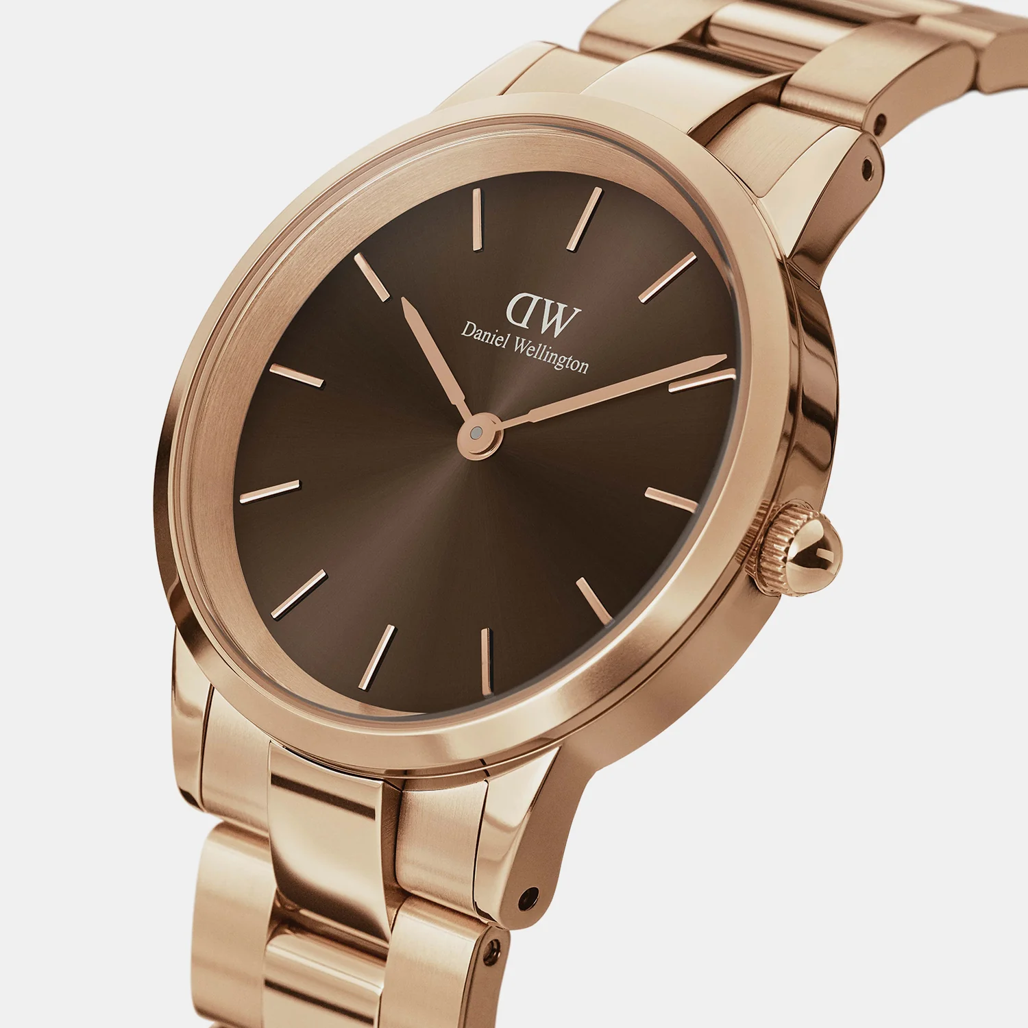 Iconic Women Quartz Brown Dial Analog Stainless Steel Watch DW00100461K - Image 2