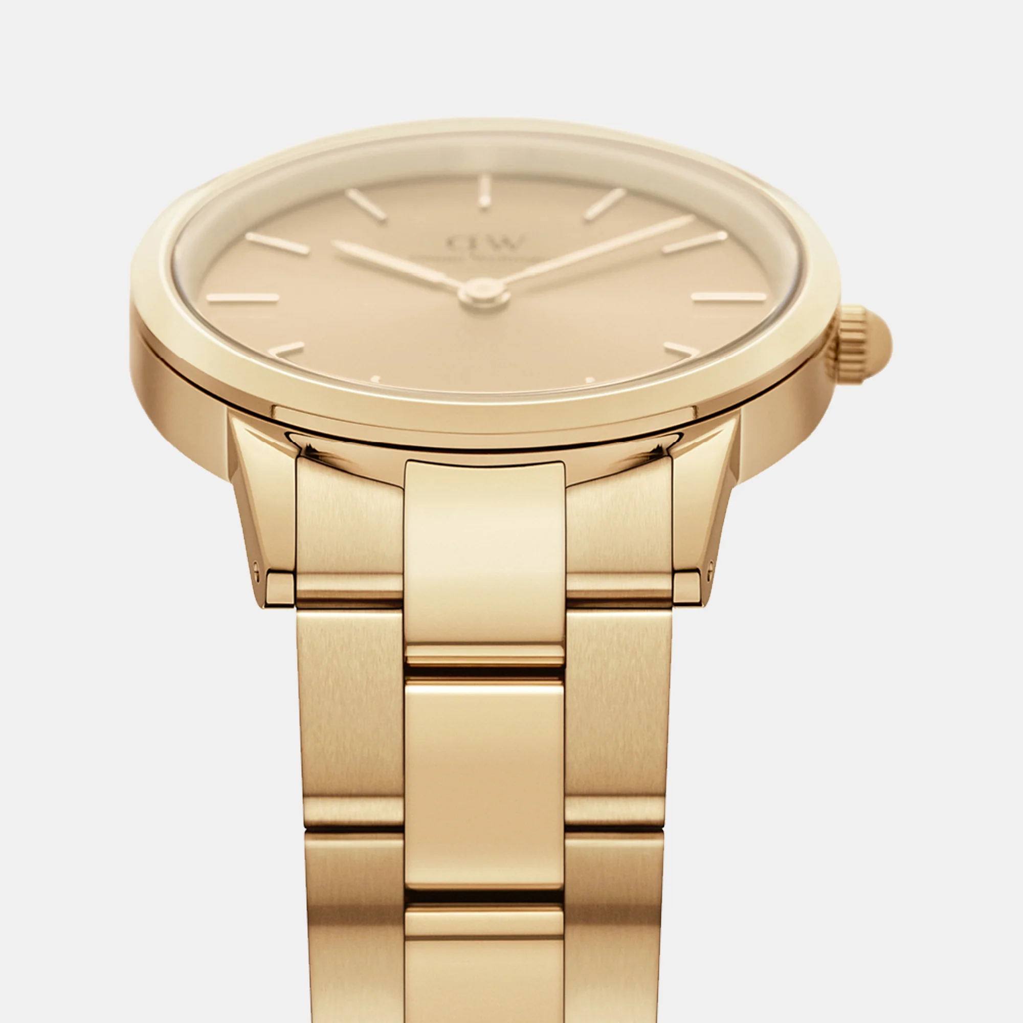 Iconic Women Quartz Gold Dial Analog Stainless Steel Watch DW00100403 - Image 8