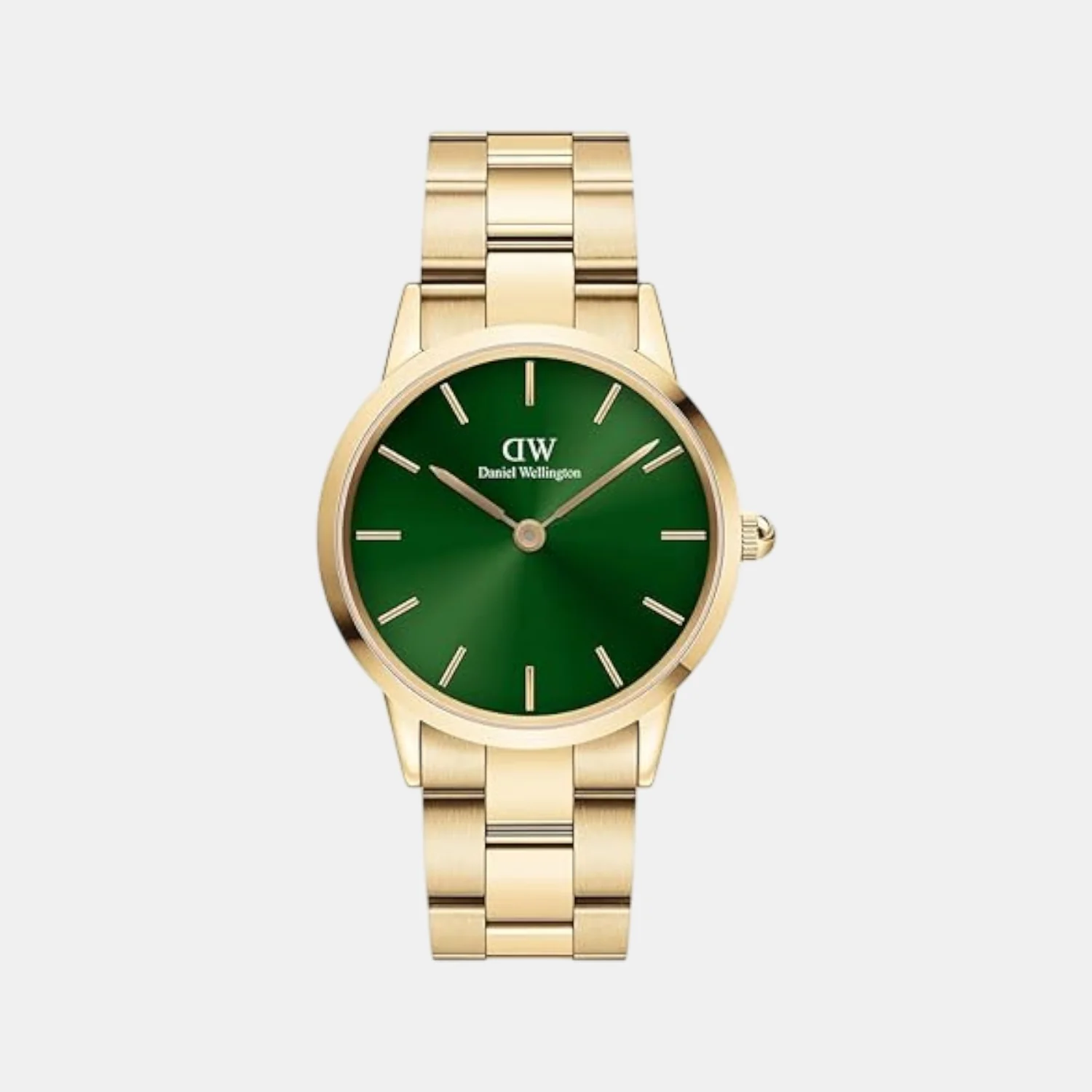 Iconic Women Quartz Green Dial Analog Stainless Steel Watch DW00100553 - Image 3