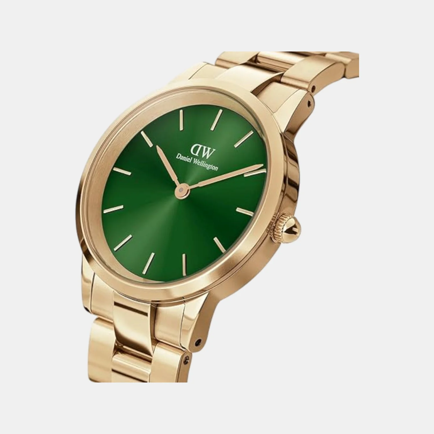 Iconic Women Quartz Green Dial Analog Stainless Steel Watch DW00100553 - Image 4