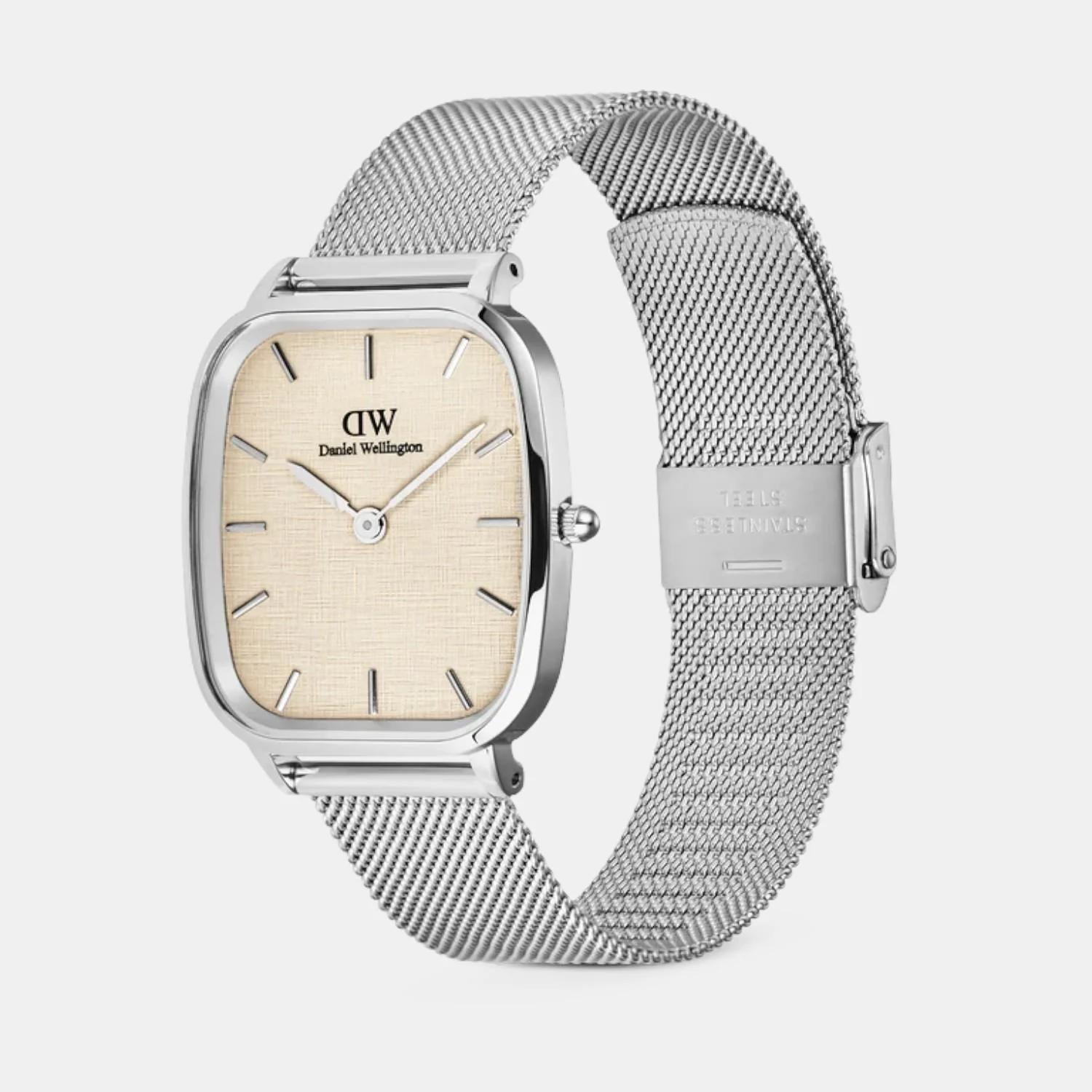 Men Quartz Silver Dial Analog Stainless Steel Watch DW00100814K - Image 2