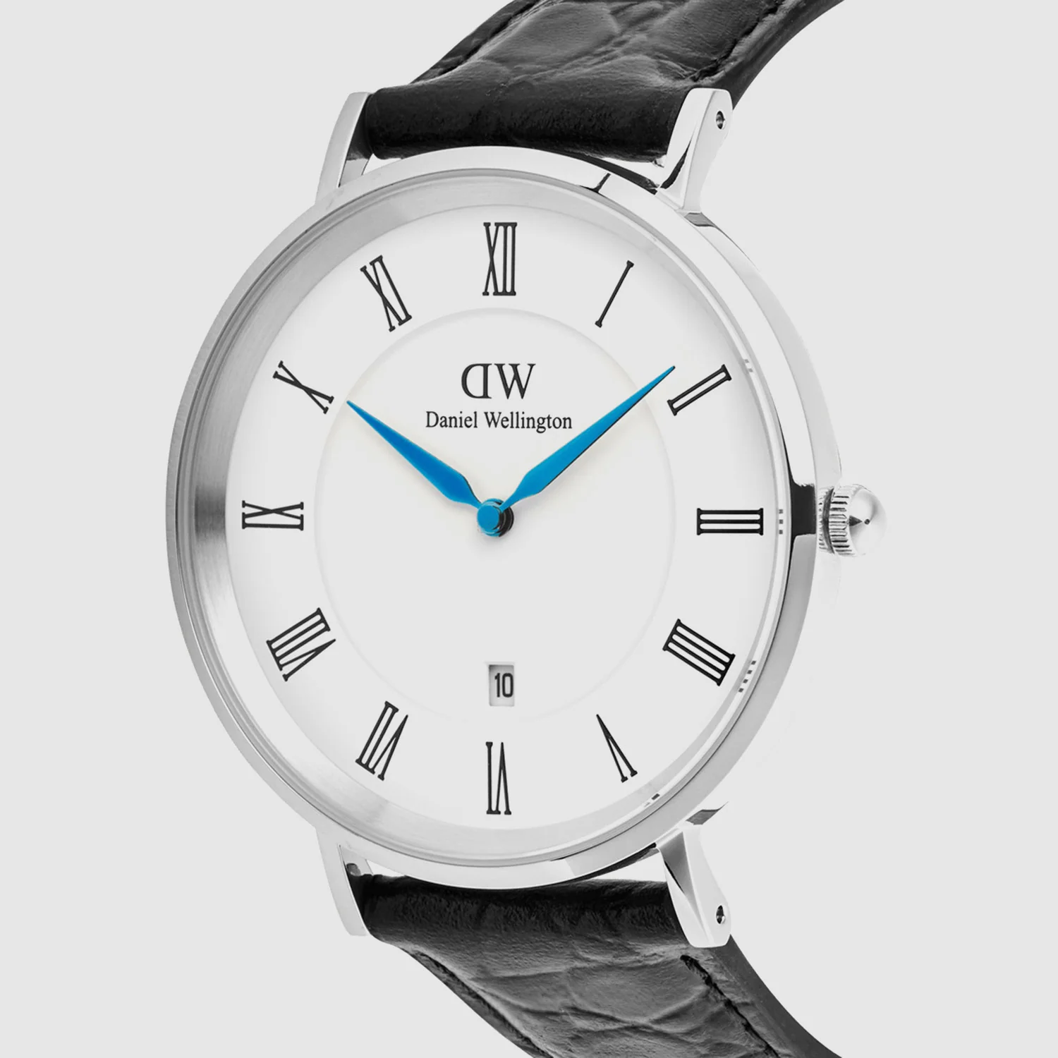 Men Quartz White Dial Analog Leather Watch DW00100914K - Image 3
