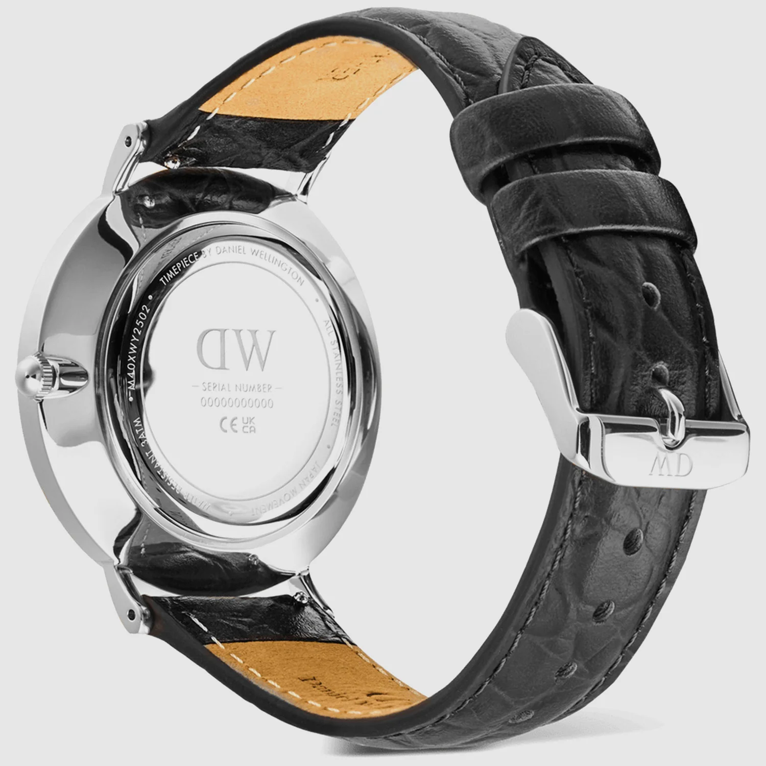 Men Quartz White Dial Analog Leather Watch DW00100914K - Image 5