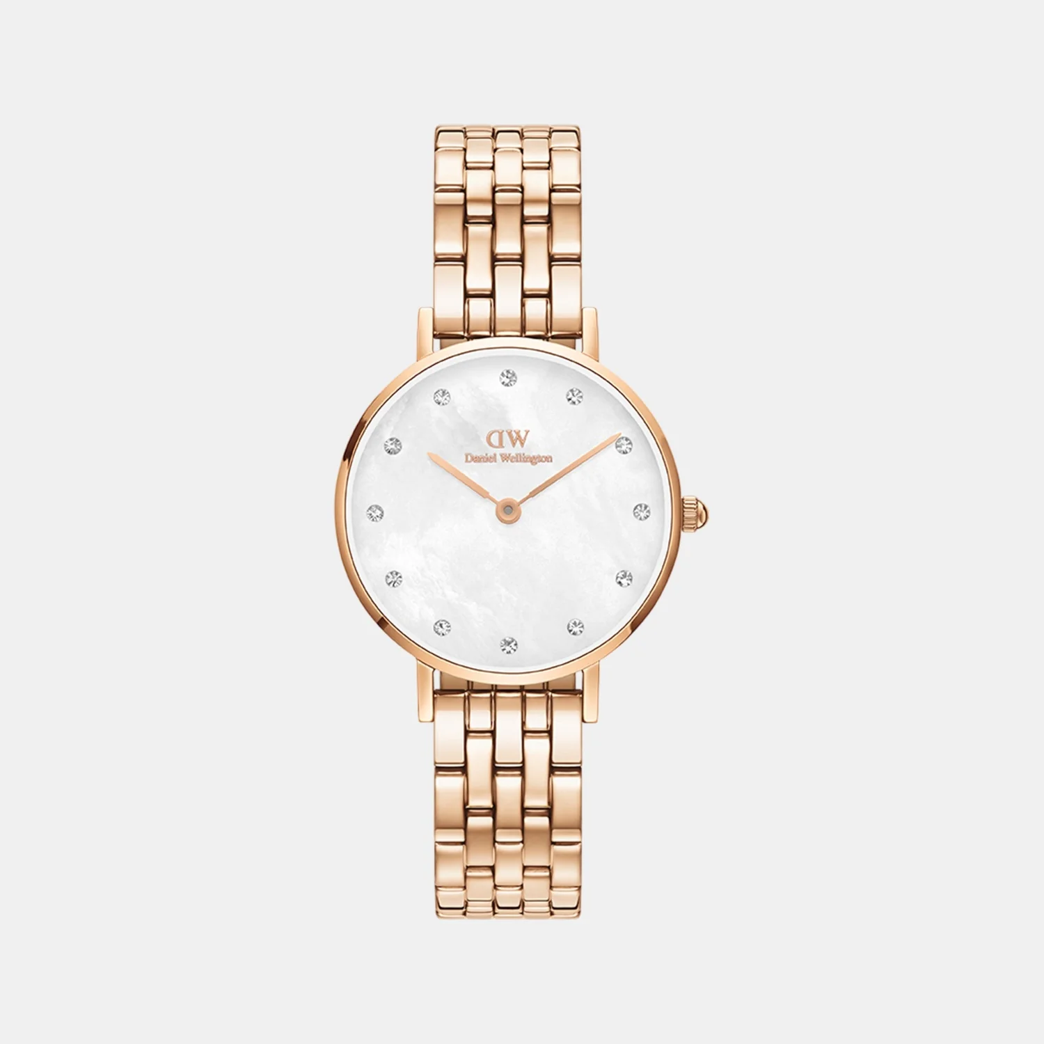 Petite Women Quartz Mother Of Pearl Dial Analog Stainless Steel Watch DW00100613K