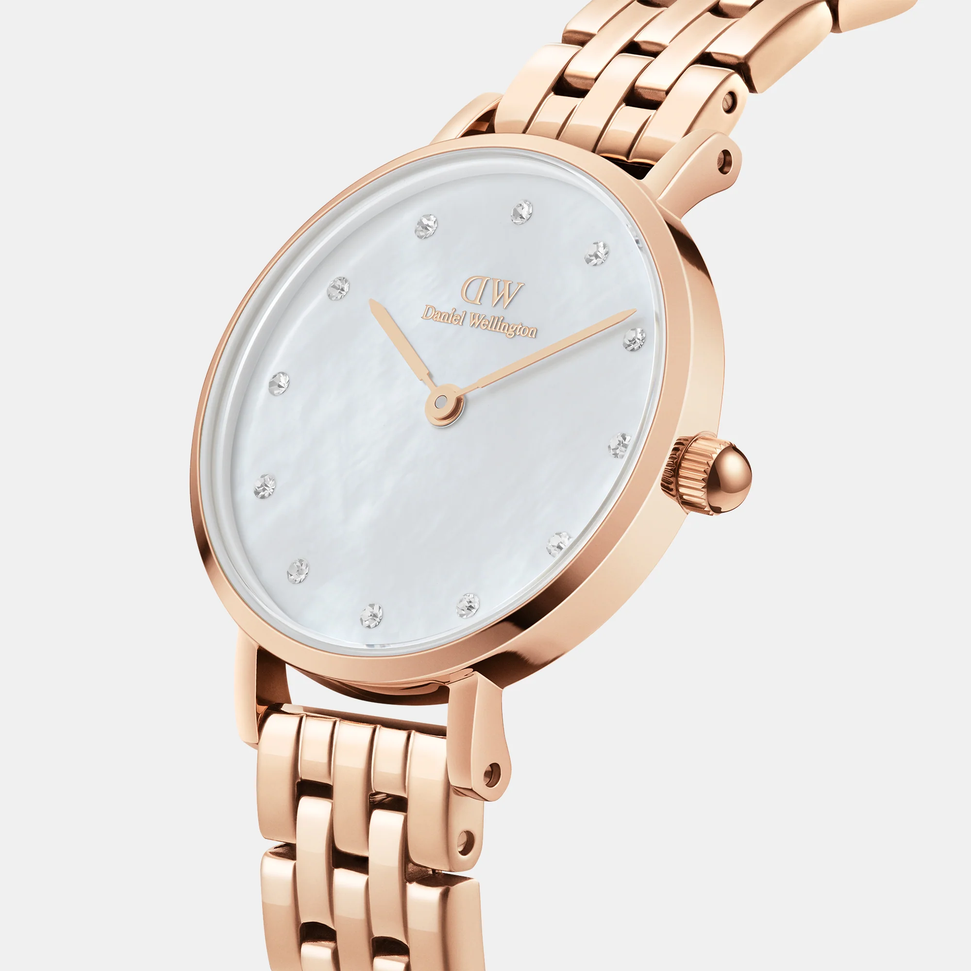 Petite Women Quartz Mother Of Pearl Dial Analog Stainless Steel Watch DW00100613K - Image 6