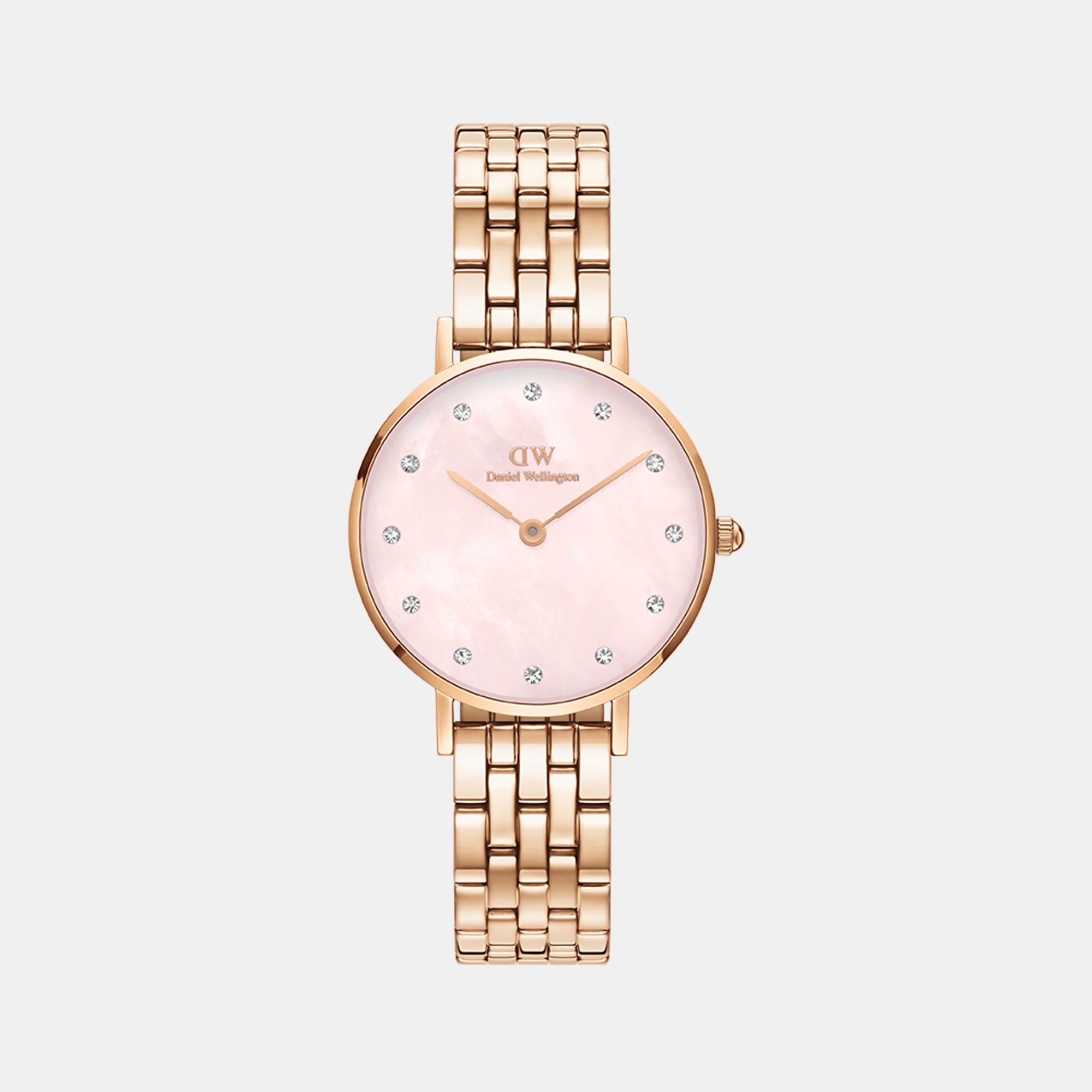 Petite Women Quartz Mother Of Pearl Dial Analog Stainless Steel Watch DW00100617K - Image 2