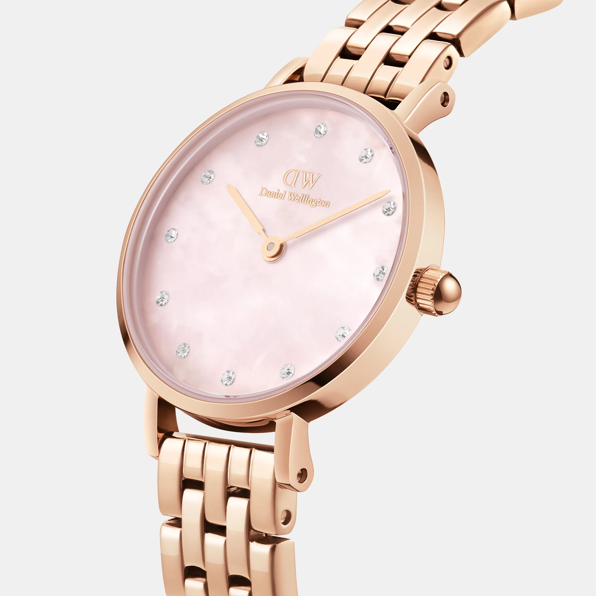 Petite Women Quartz Mother Of Pearl Dial Analog Stainless Steel Watch DW00100617K - Image 4